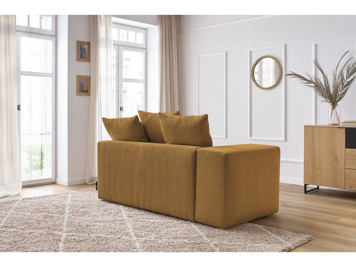 Bobochic Voltaire Sofamodul 2-Sitzer 178 × 100 cm Cordsamt Gelb Ecke links