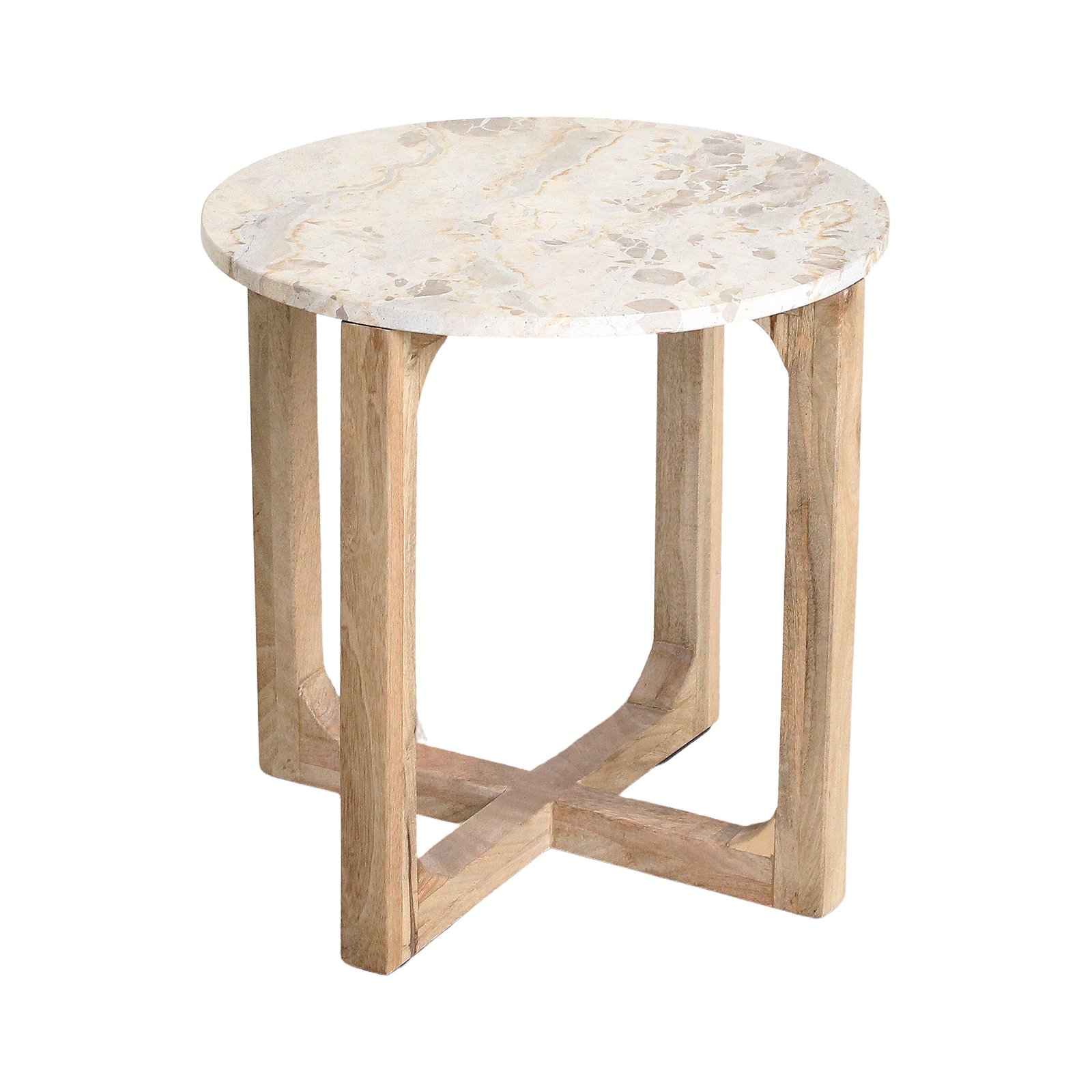 Raw Materials Marmor-Beistelltisch Creme 50x50x50cm
