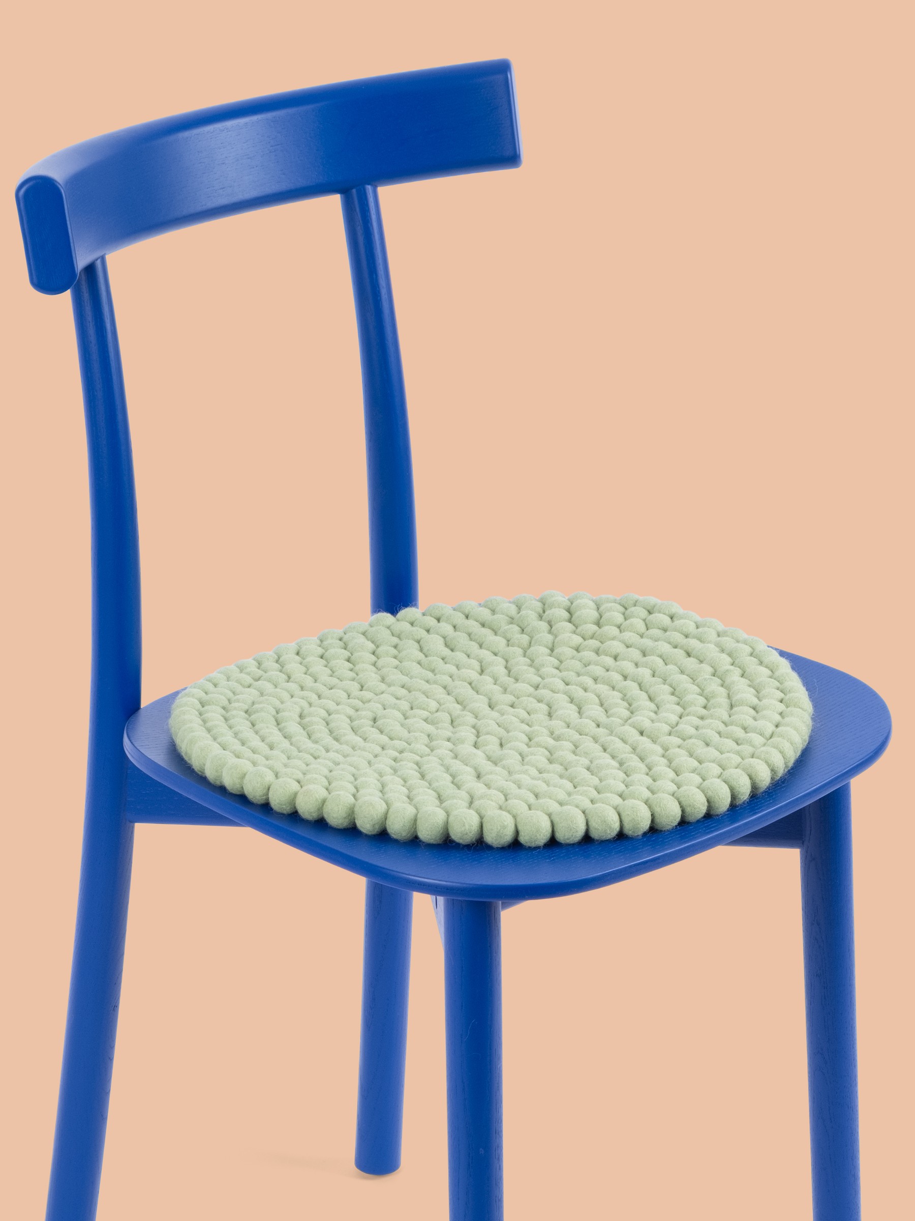 myfelt Lasse Filzkugel-Sitzauflage Hellgrün Ø 36 cm