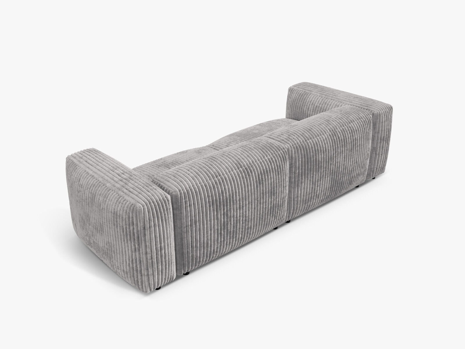 Micadoni Sofa Martina 3-Sitzer Kord Tilia Hellgrau