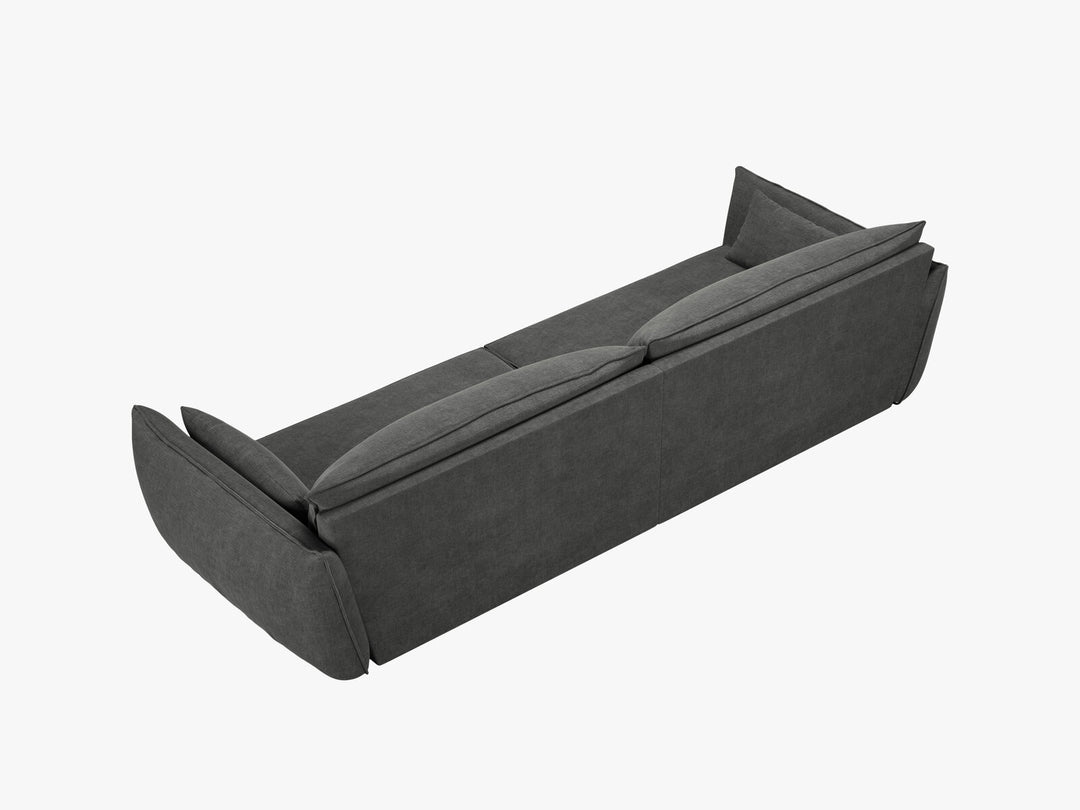 Micadoni 4-Sitzer Sofa Kaelle Chenille Over The Horizon Dunkelgrau