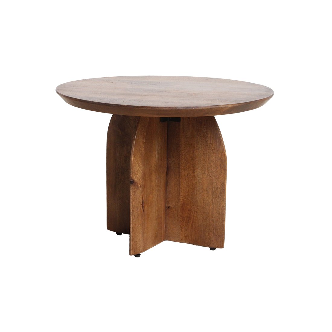 Raw Materials Bullnose Beistelltisch aus Mangoholz Cross Ø 55cm