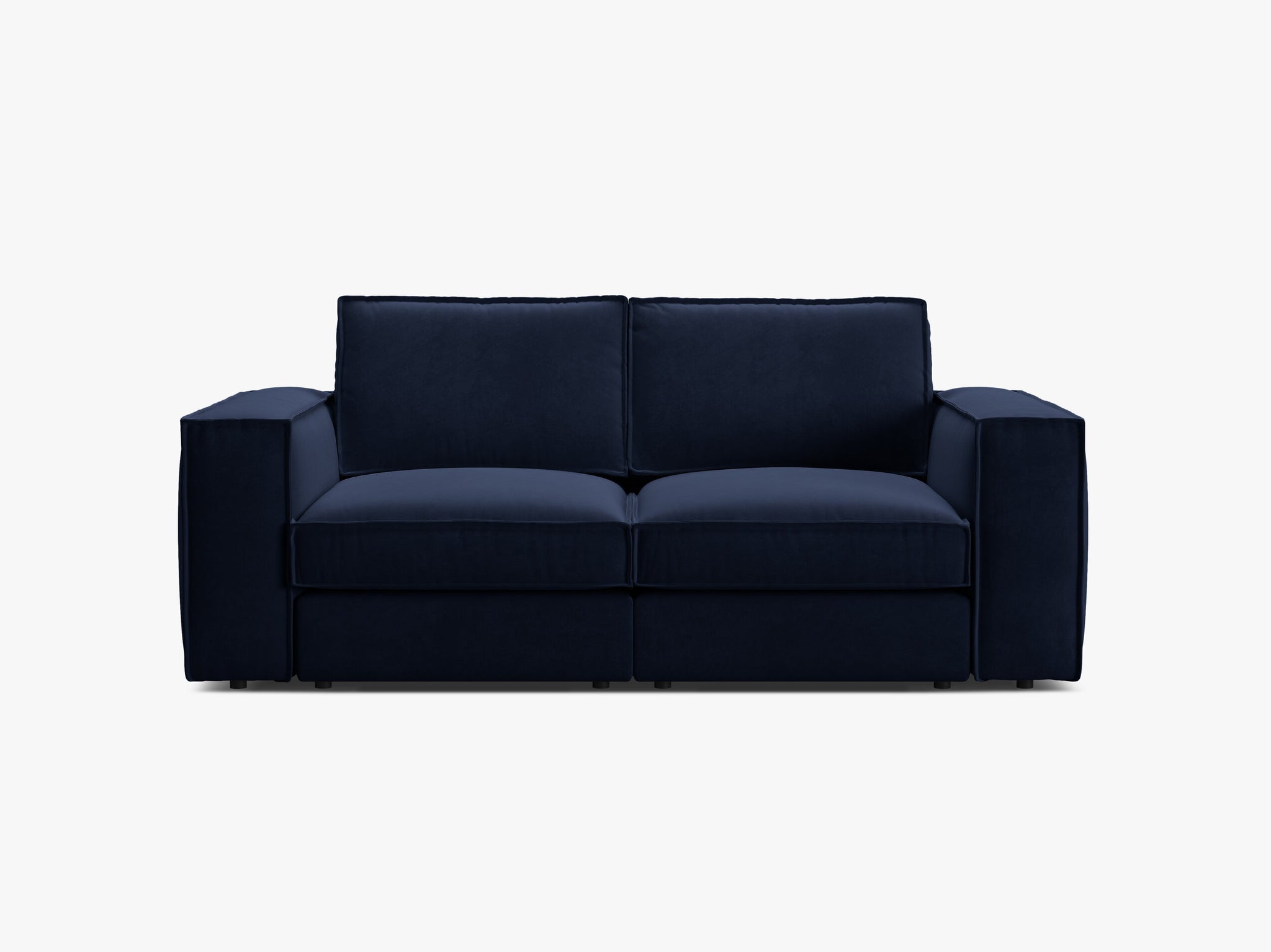 Micadoni modulares Sofa Pola 2-Sitzer Samt Salvador Königsblau