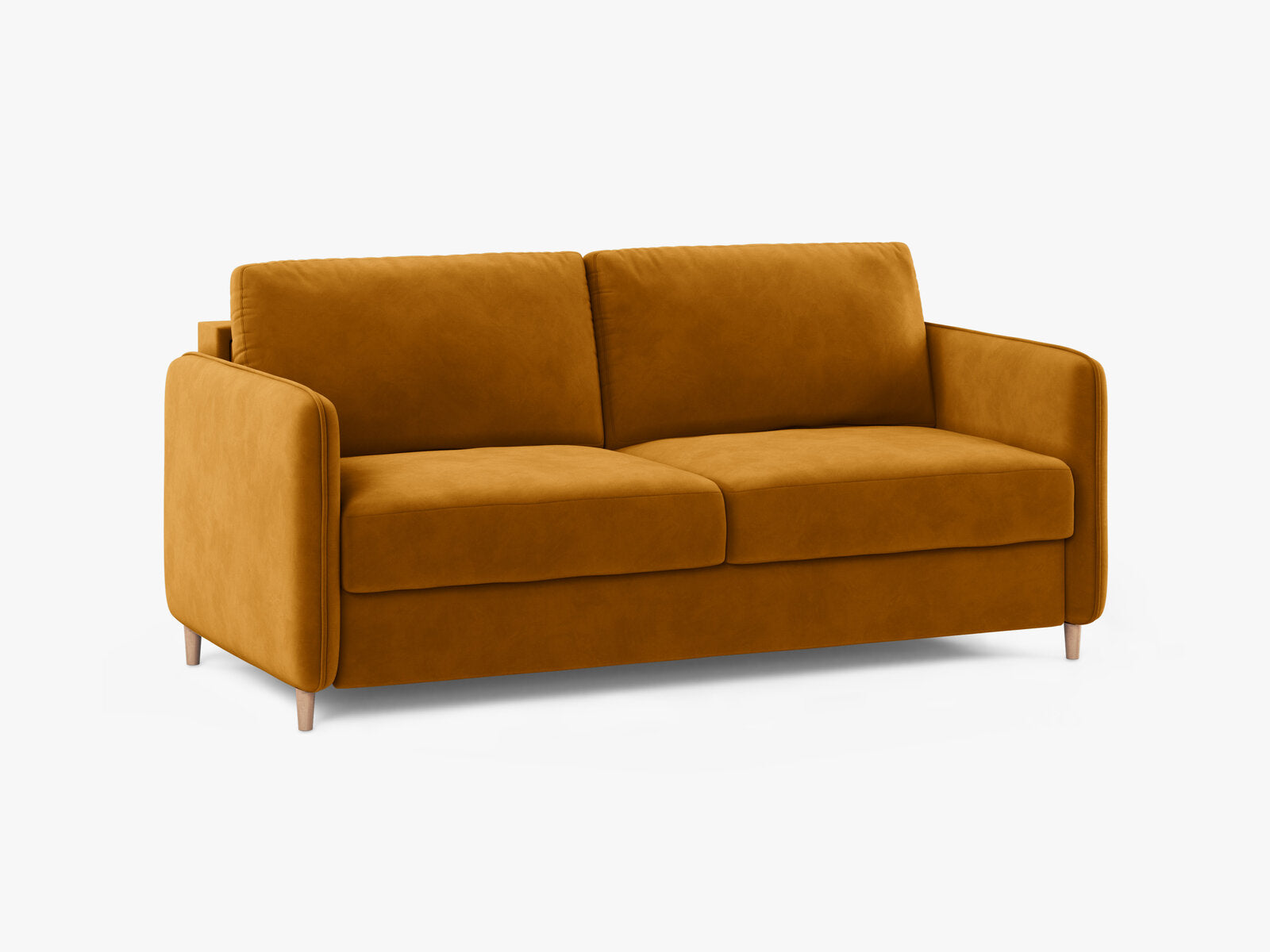 Micadoni Sofa mit Schlaffunktion Simo 3-Sitzer Samt Salvador Gelb