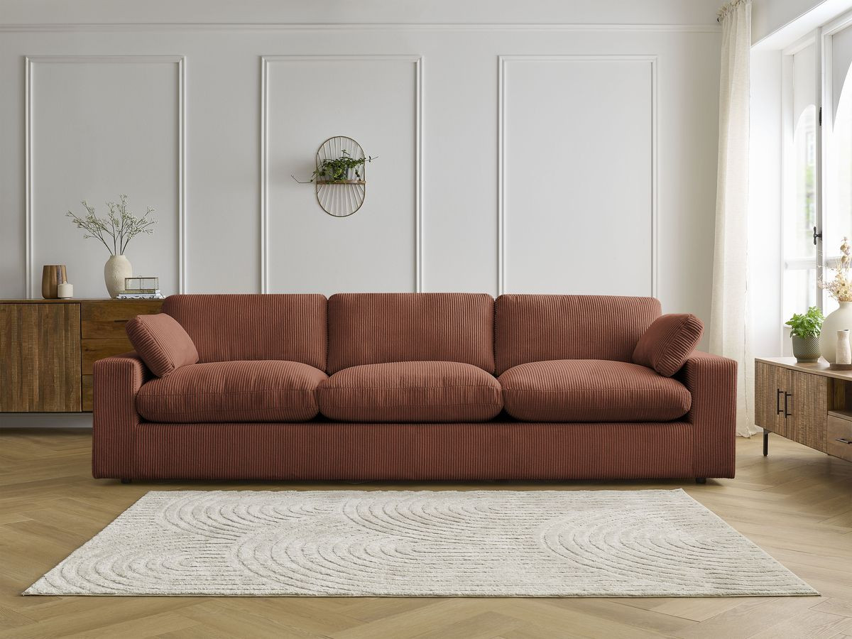 Bobochic Belair Sofa 4-Sitzer Cordsamt Orange