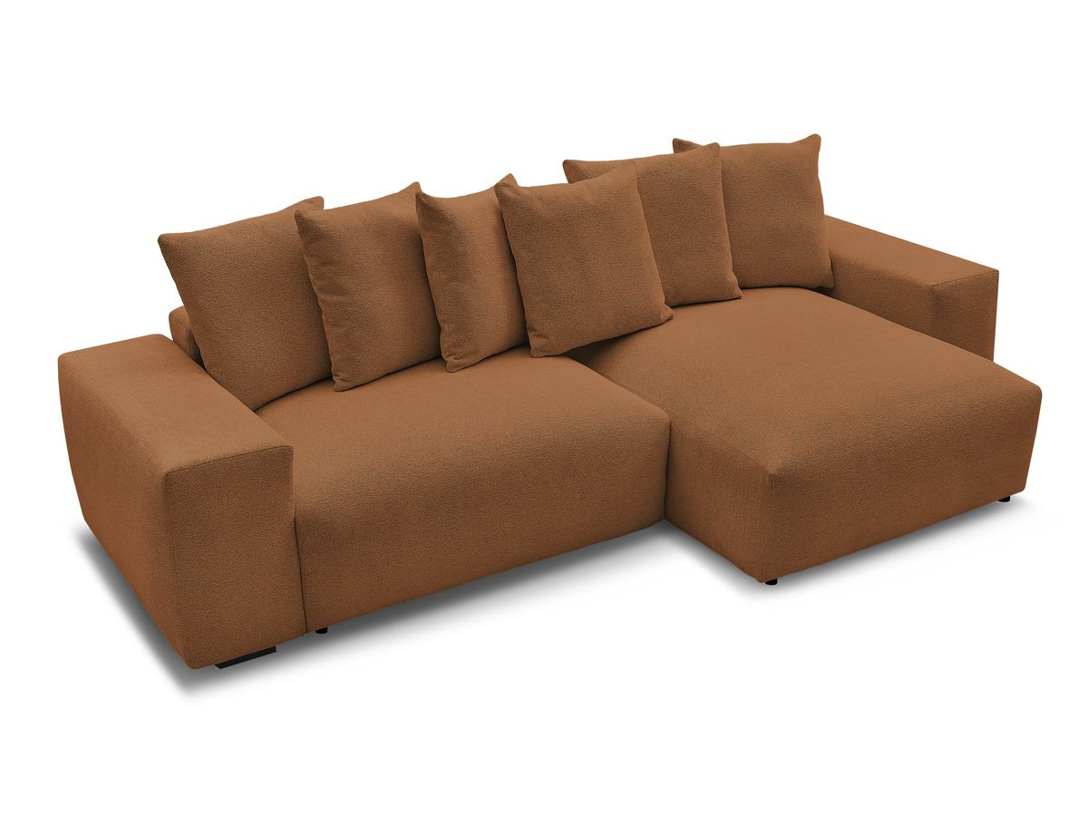 Bobochic Voltaire Ecksofa 310 × 174 cm Melange-Stoff Orange