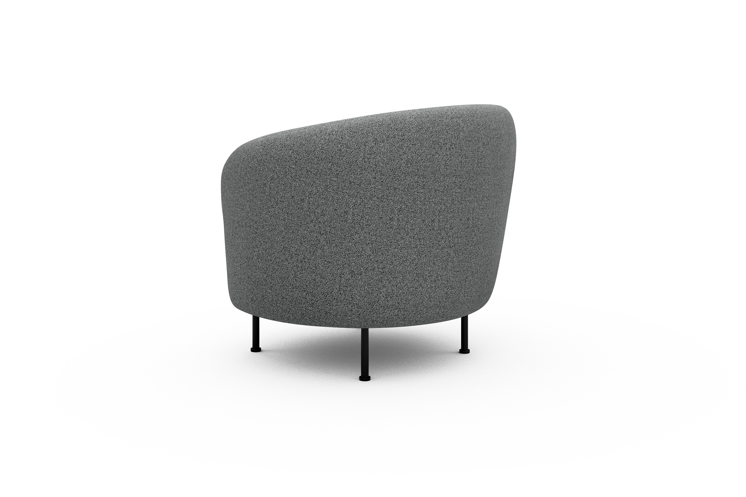 Sessel Ronda Metallbeine Schwarz Aivi-Gravet-Grey