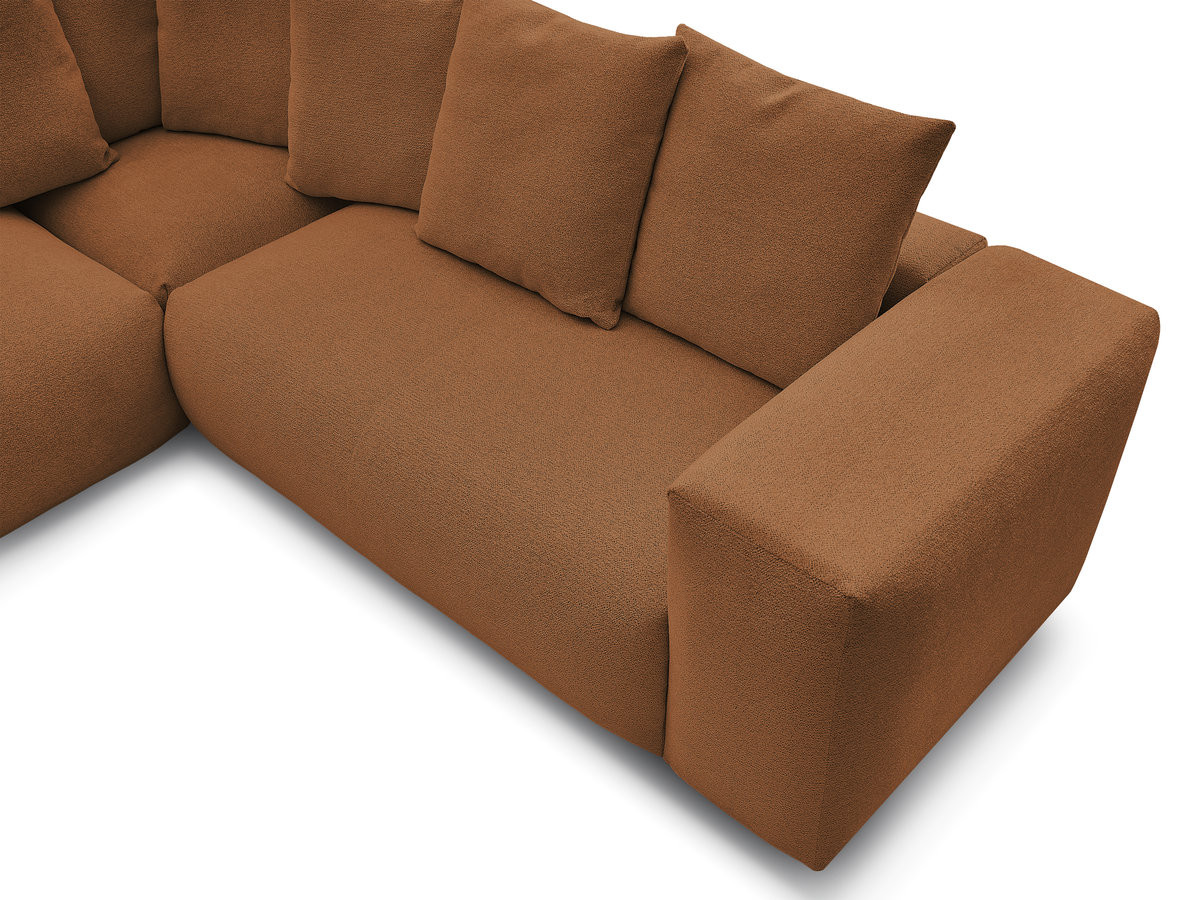 Bobochic Voltaire Ecksofa 268 × 214 cm Melange-Stoff Orange Ecke links