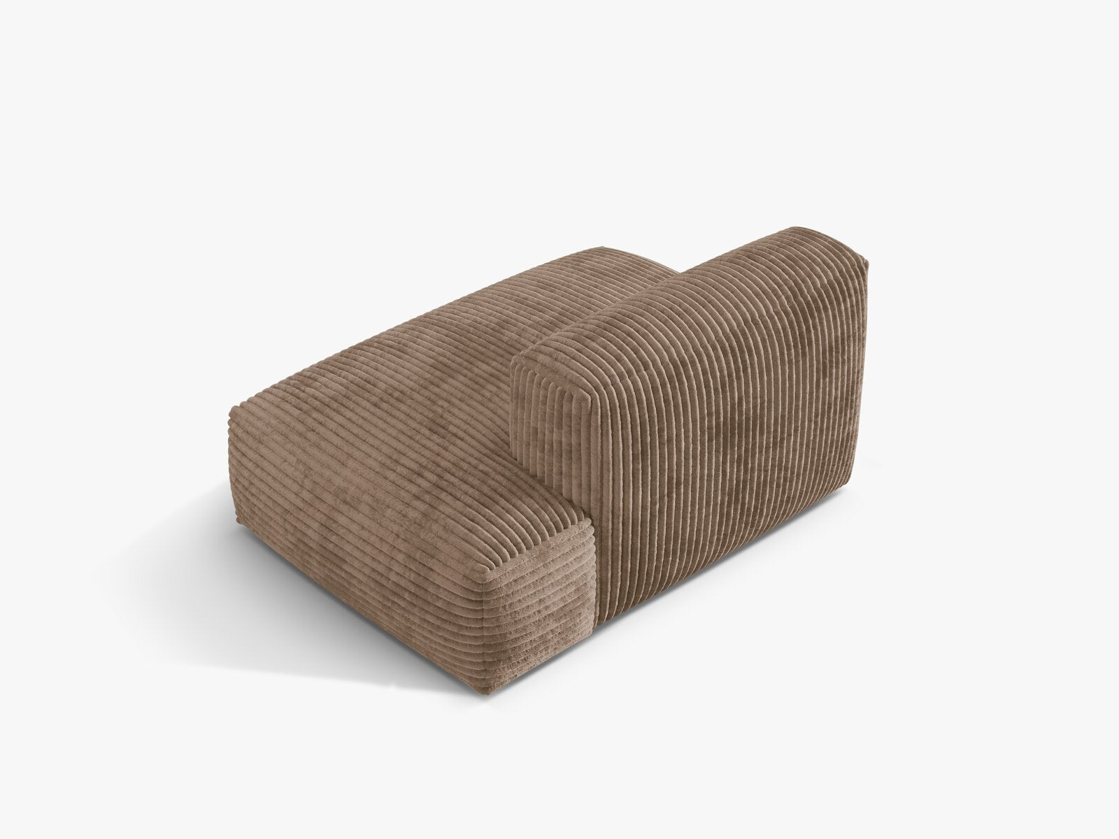 Micadoni Ecksofa-Modul Martina 1-Sitzer Rechts Kord Eichel