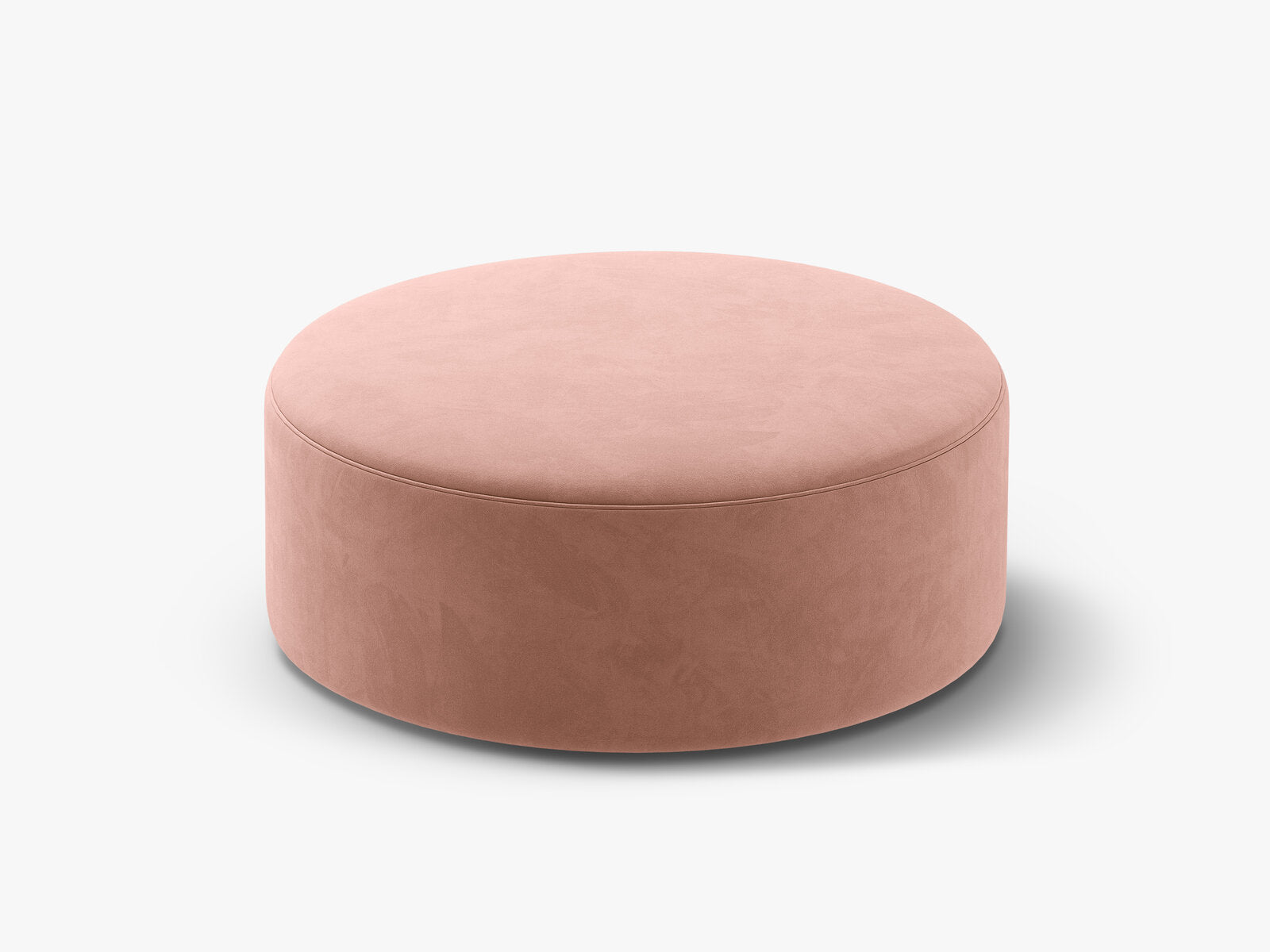 Micadoni Pouf Dia 90cm Samt Salvador Rosa