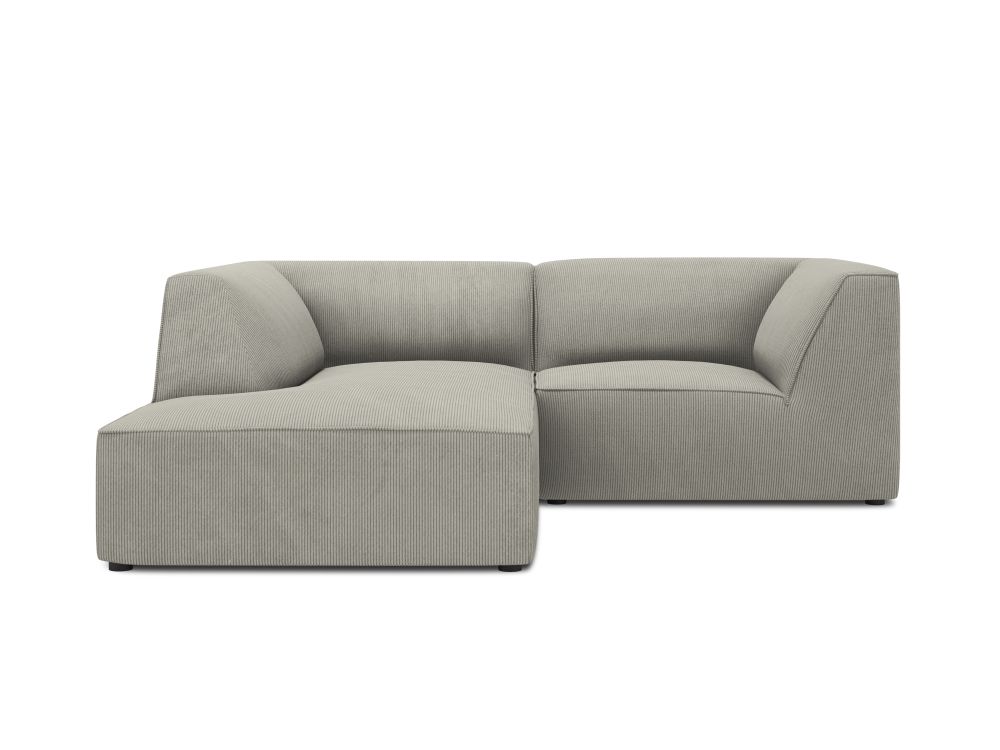 Cosmopolitan Design Ecksofa Siena 3-Sitzer Kord Scala Hellgrau Links