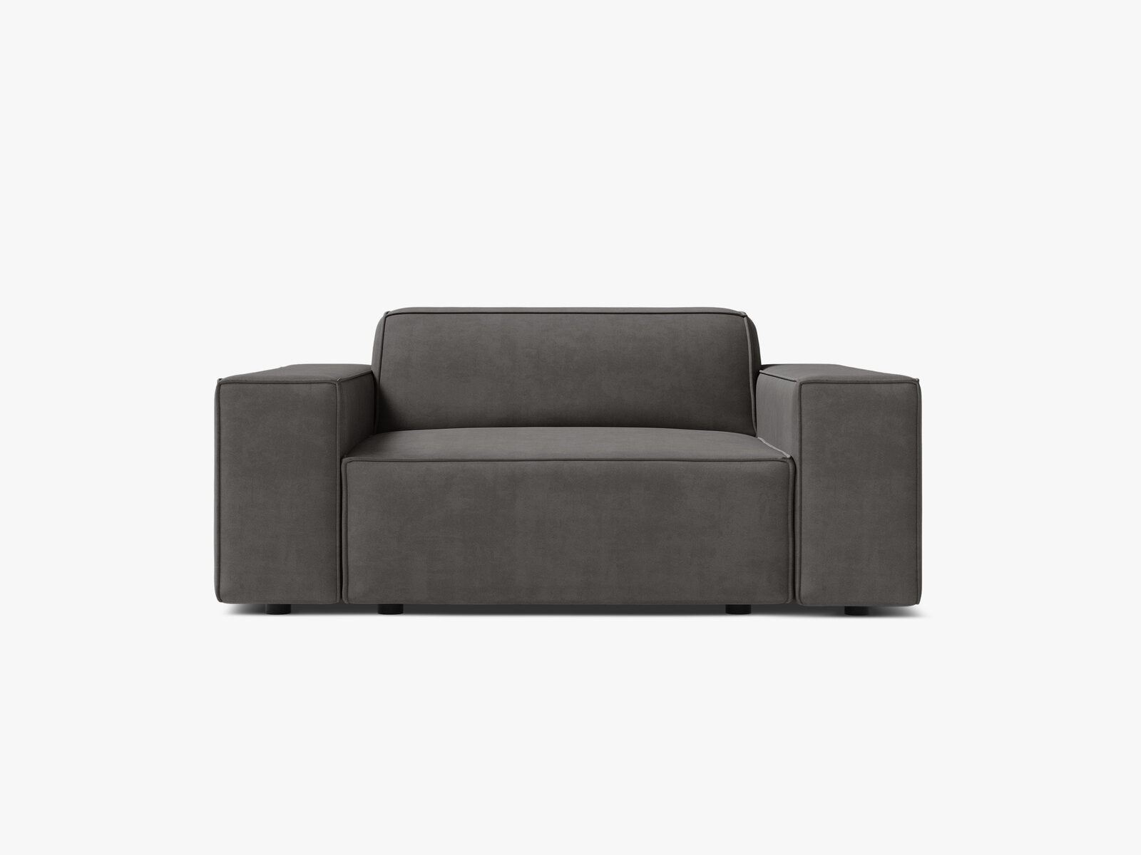 Micadoni Sessel Jodie 1-Sitzer Samt Bluvel Hellgrau