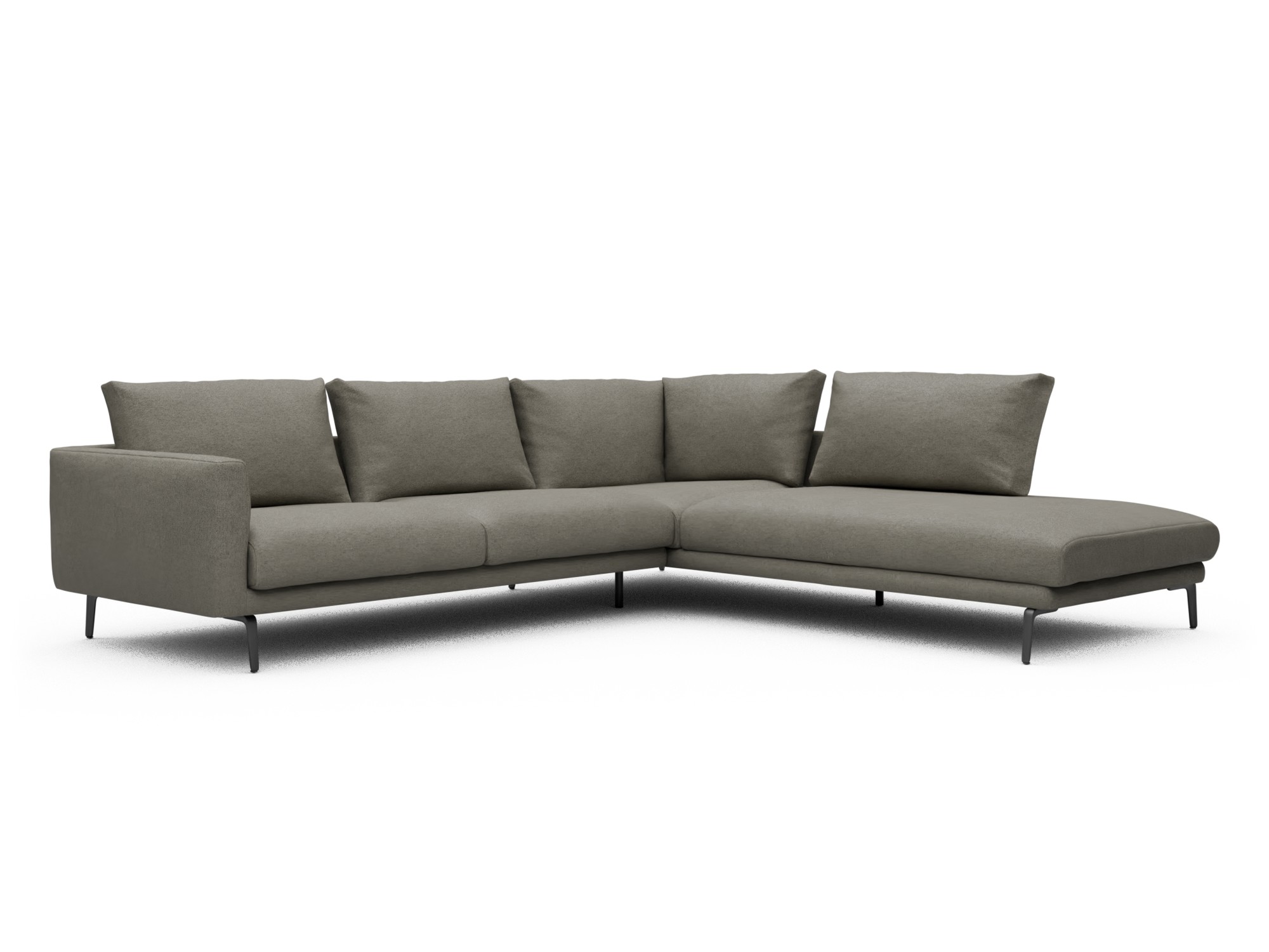 Skandi Home Ecksofa Karl Relax-Ecke rechts mit 2,5-Sitzer Denari-Warm-Grey moebelfaktor