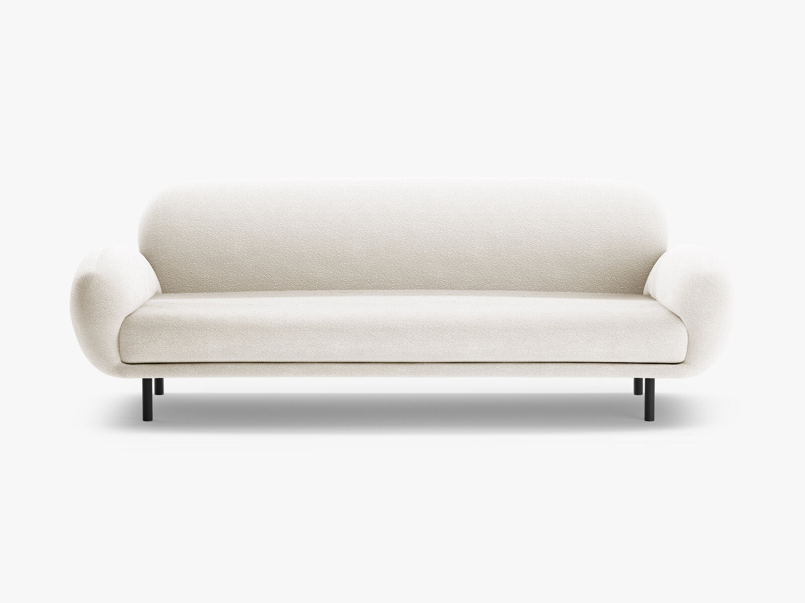 Micadoni Sofa Poppy 3-Sitzer Boucle Baloo Weiß