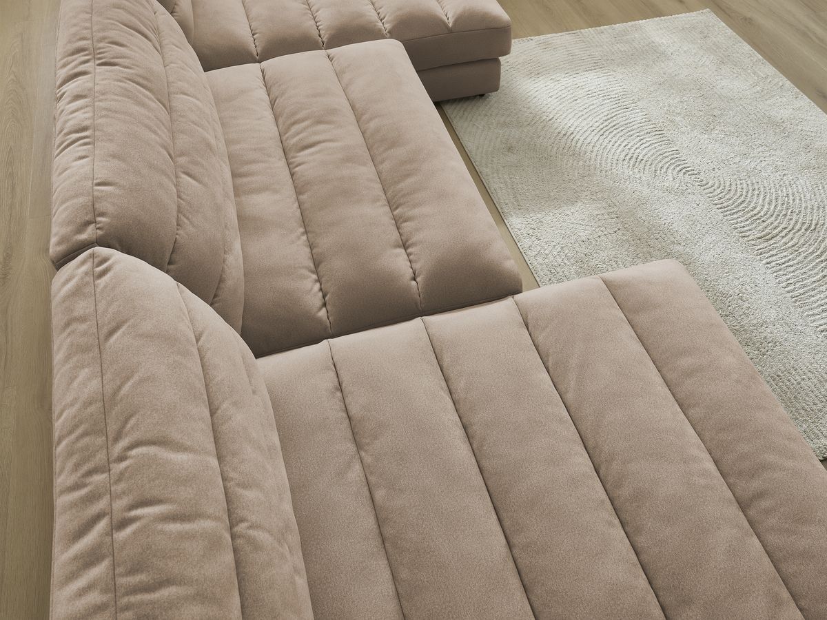 Bobochic Sierra Wohnlandschaft Samt Taupe