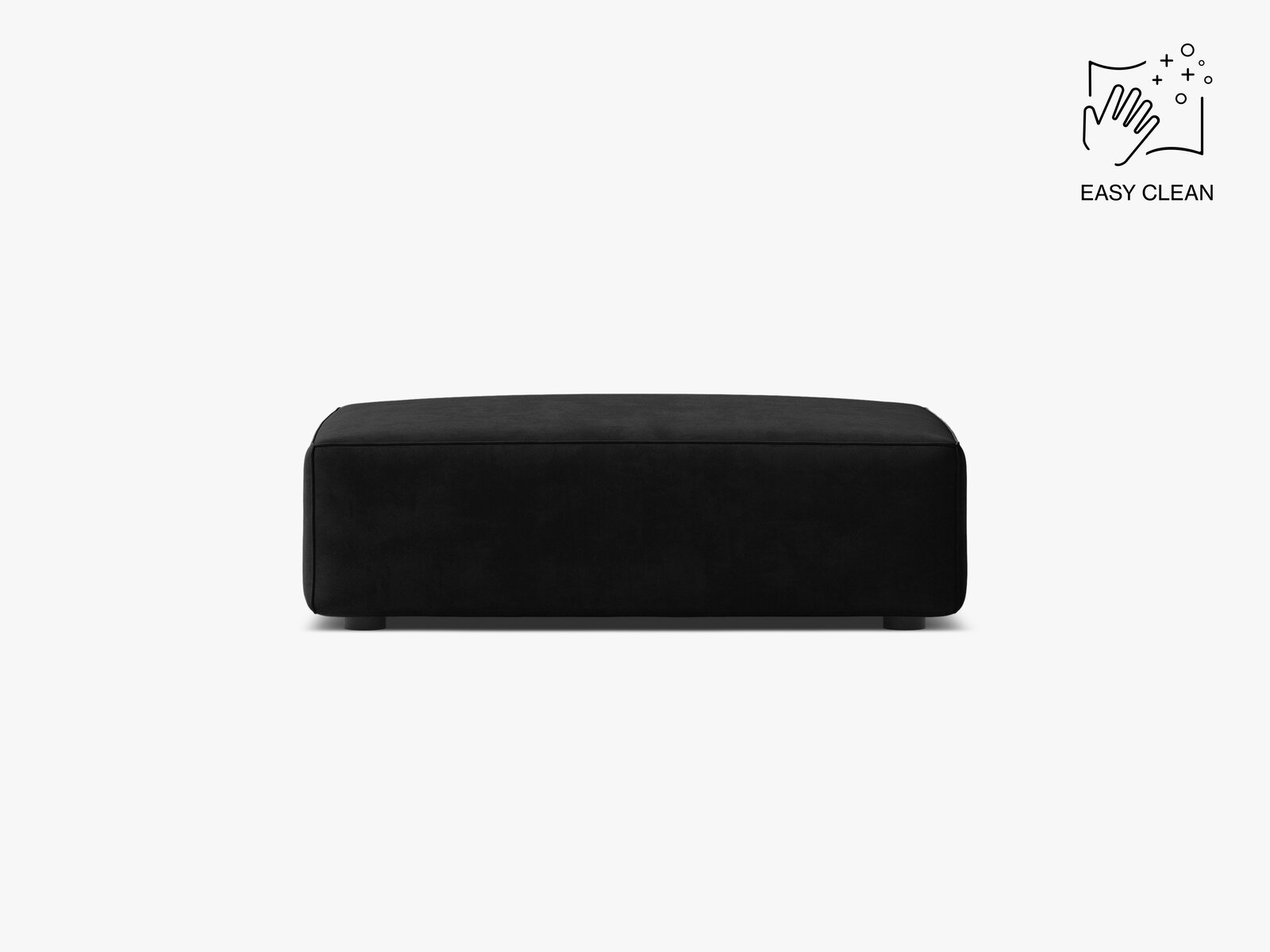Micadoni Hocker Jodie 1-Sitzer Samt Venus Schwarz