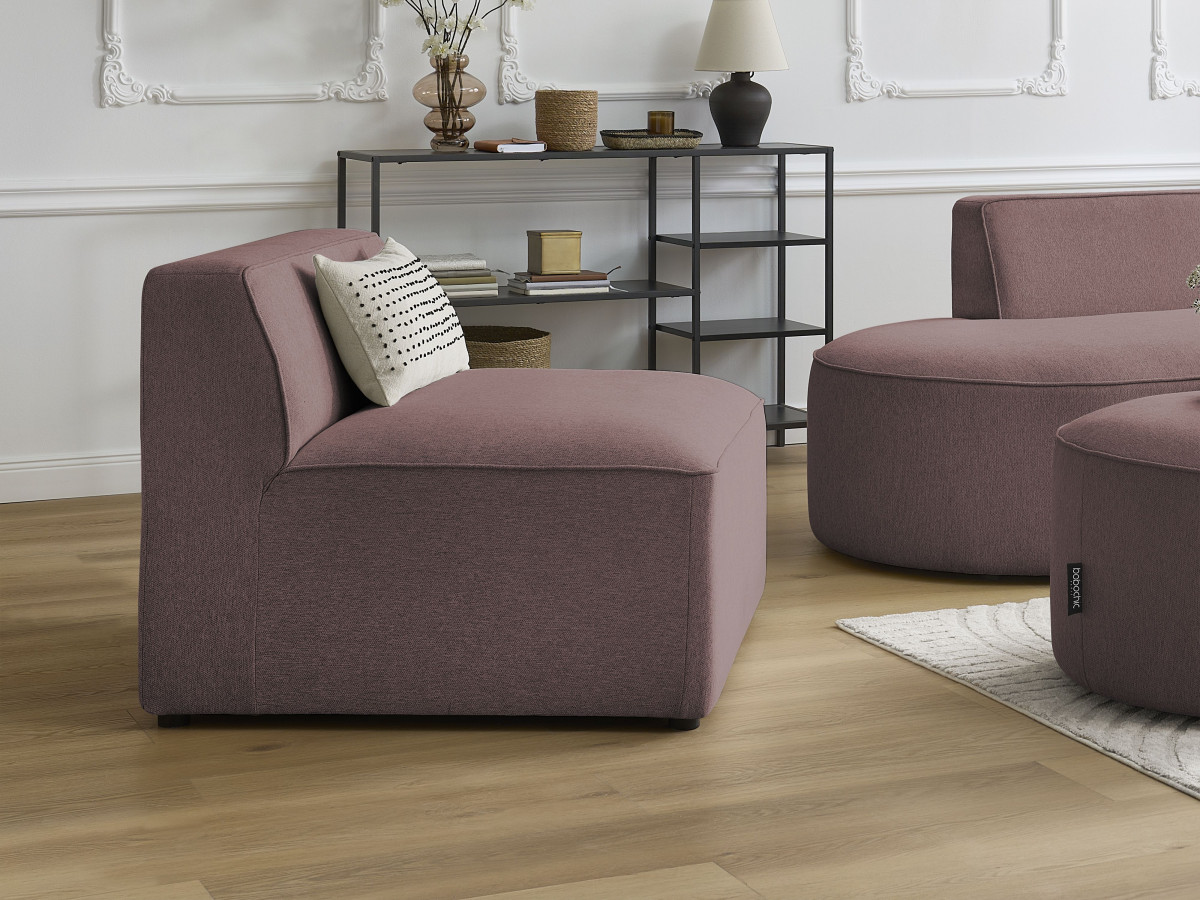 Bobochic Rousseau Sofamodul 1-Sitzer Melange-Stoff Rosa