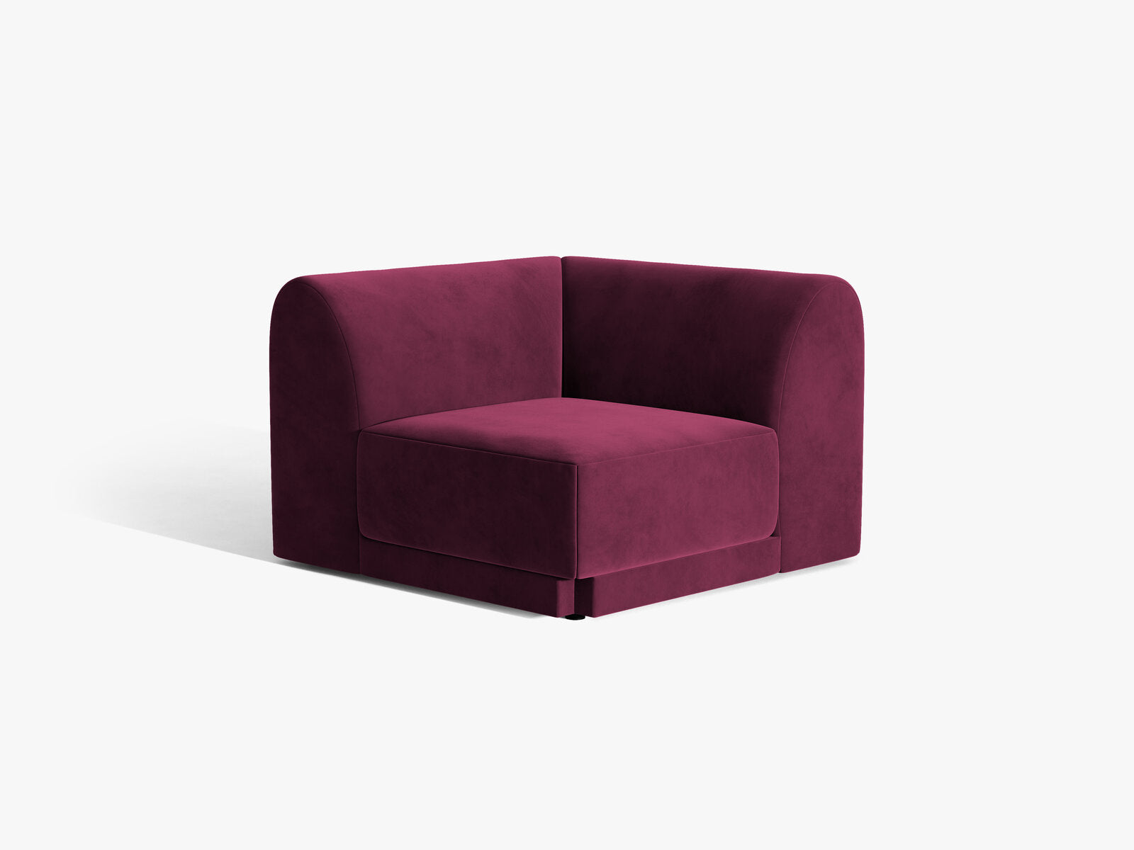 Micadoni Modul Ecke Miley Samt Venus Burgunder