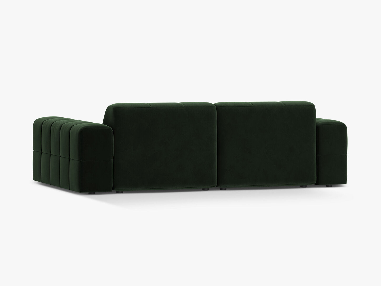 Micadoni Sofa Jennifer 3-Sitzer Samt Venus Flaschengrün