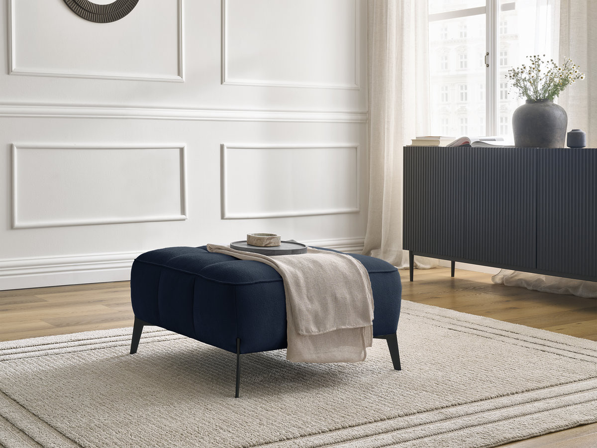 Bobochic Anis Pouf Strukturstoff Blau