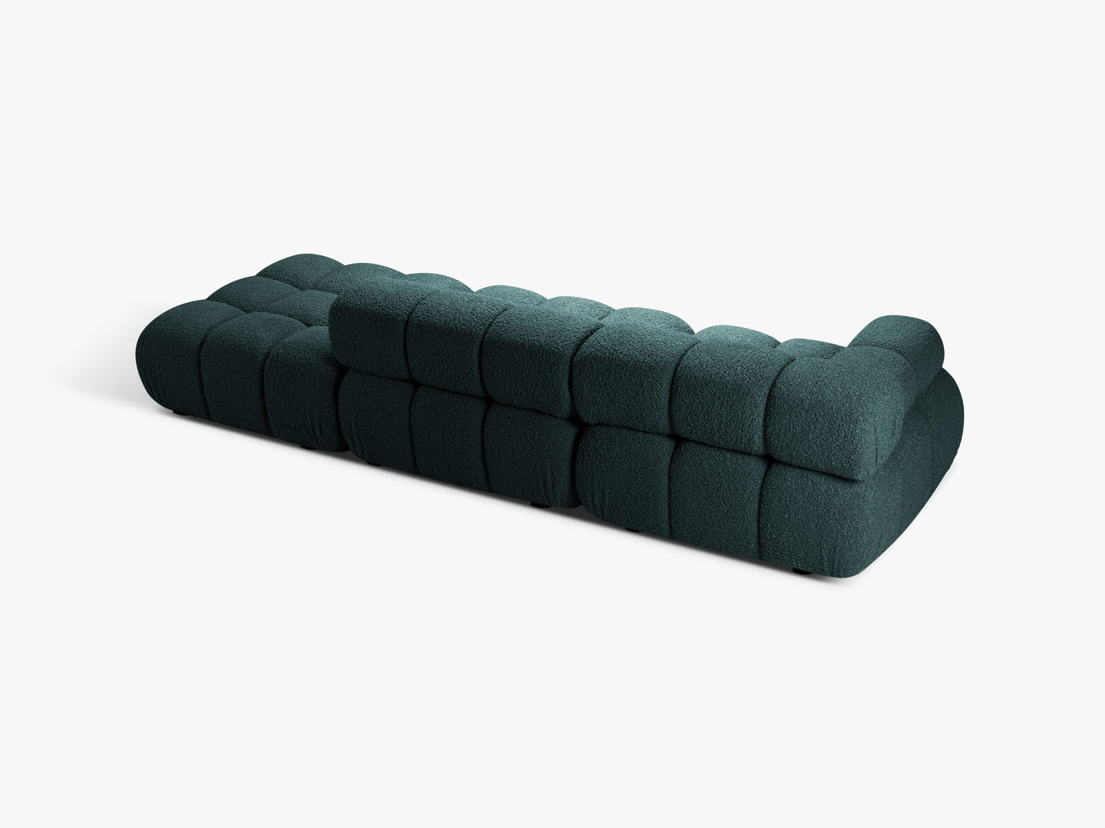 Micadoni Modulares Sofa Bellis 4-Sitzer Rechts Boucle Rolf Petrol