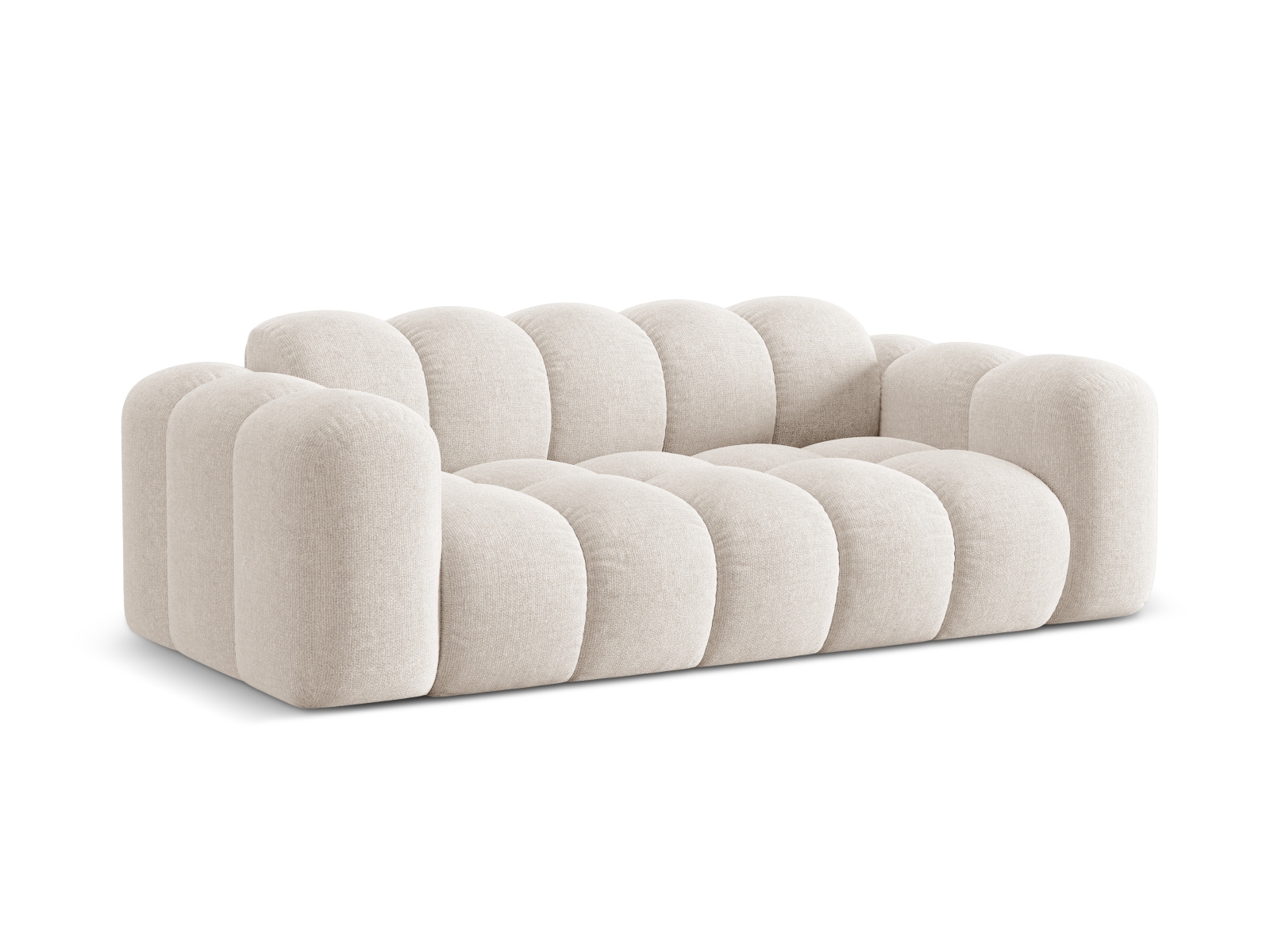 Cosmopolitan Design Sofa Treno 3-Sitzer Chenille Eden Helles Beige