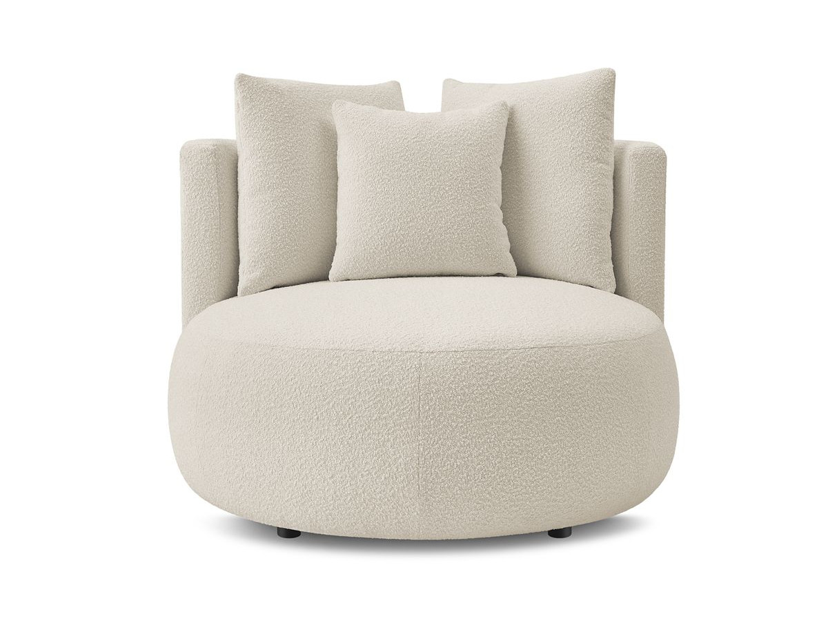 Bobochic Cesar Sessel Bouclé-Stoff Beige