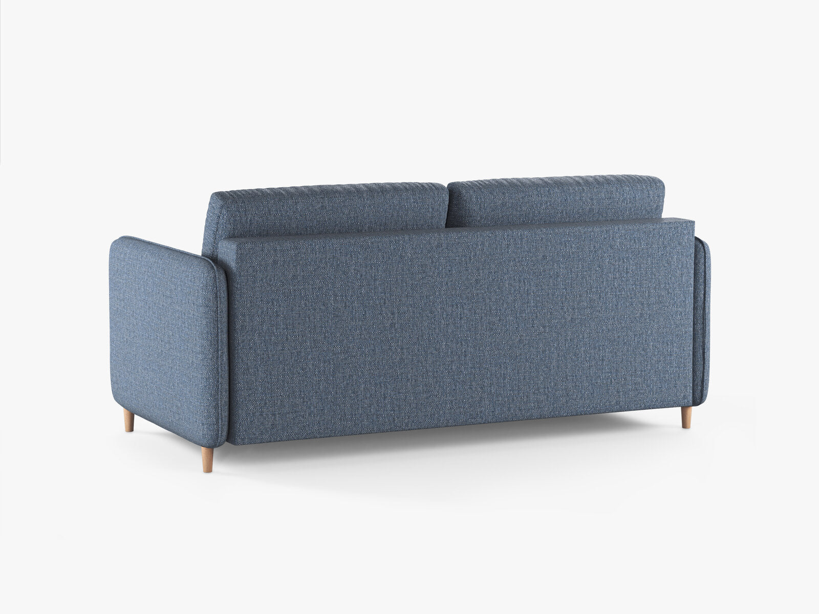 Micadoni Sofa mit Schlaffunktion Simo 3-Sitzer Strukturierter Stoff Babel Dunkelblau