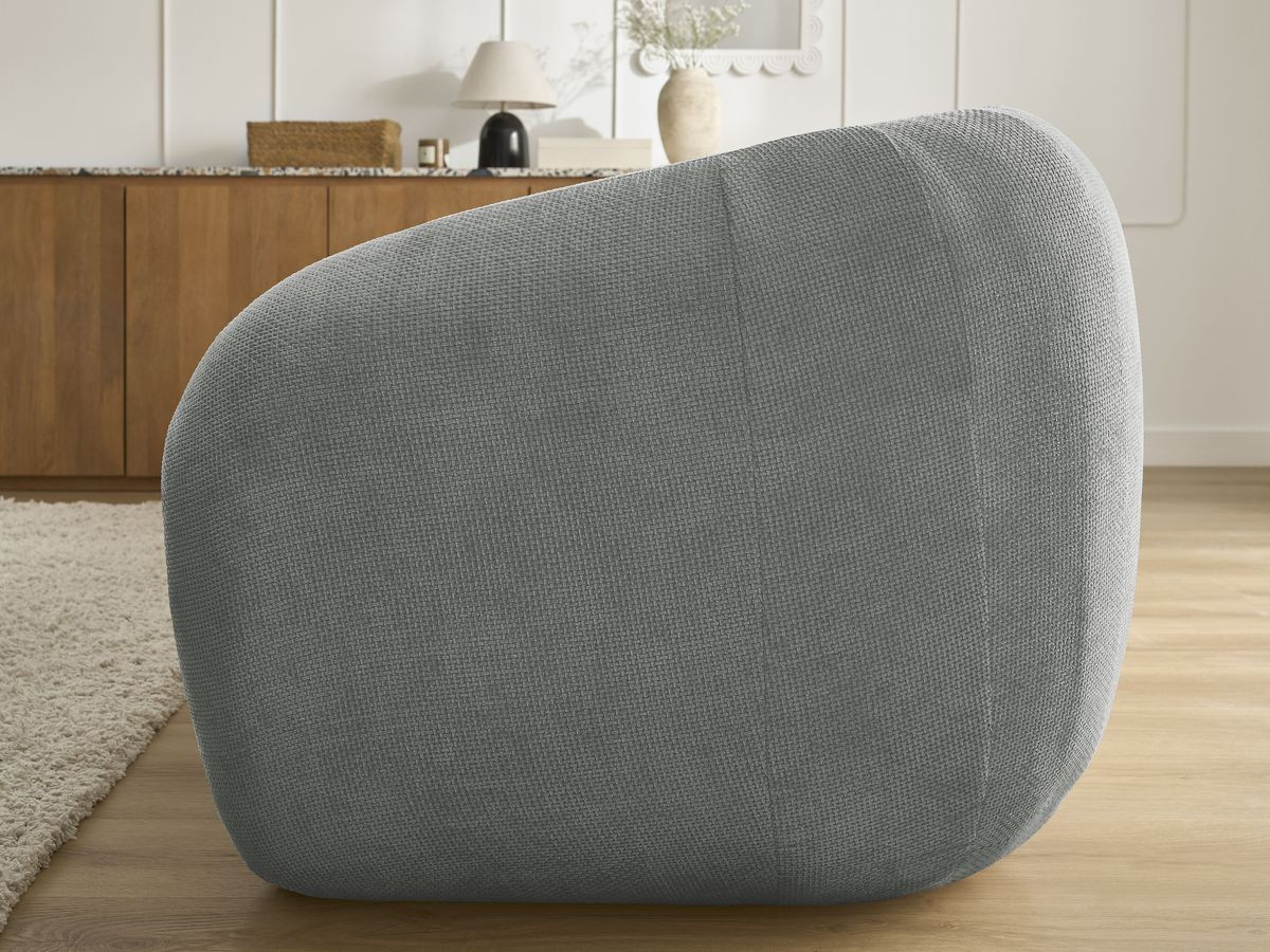 Bobochic Neyo Schlafsofa 3-Sitzer Stoff Dunkelgrau