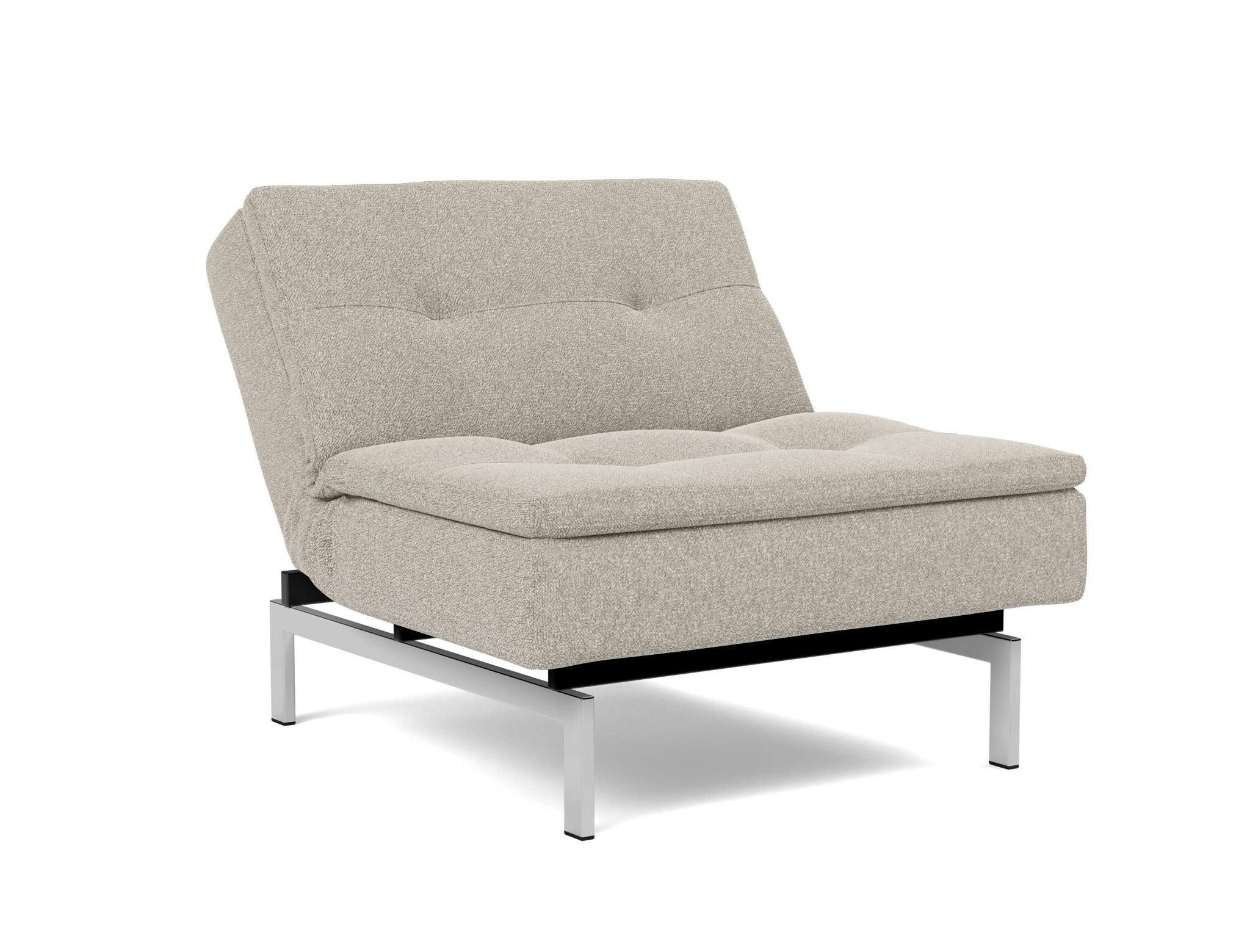 Sessel Dublexo Boucle Skandi 539-Beige Beine Chrom