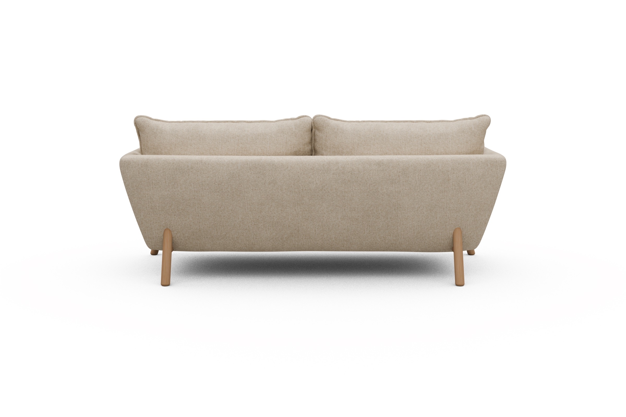 Sofa Emil PREMIUM 2-Sitzer Beinfarbe Eiche Natur Casone-Natural-Beige