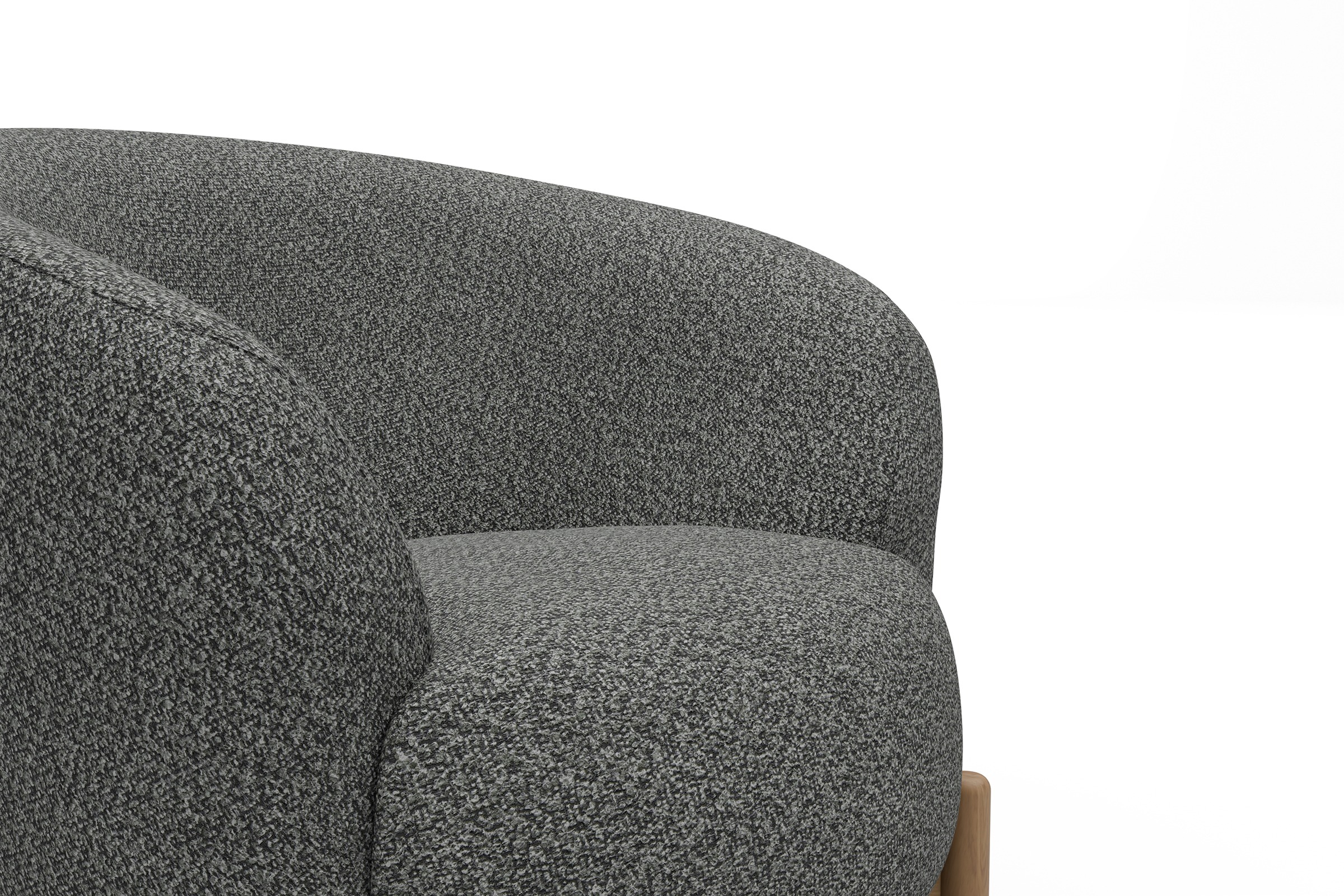 Sessel Ronda Holzbeine Eiche Natur Vanora-Warm-Grey
