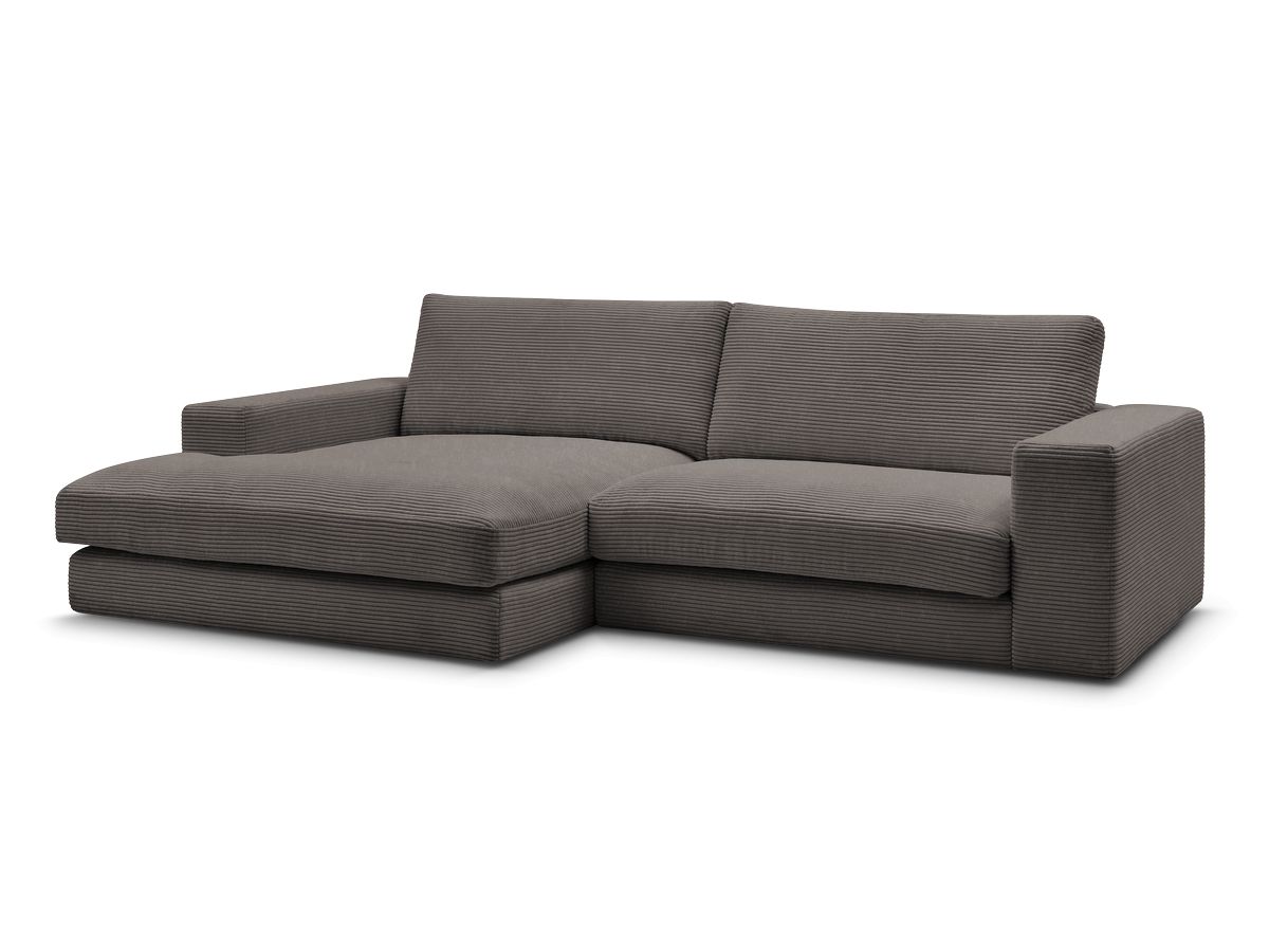 Bobochic Leonard Ecksofa 234 × 159 cm Cordsamt Braun Ecke links