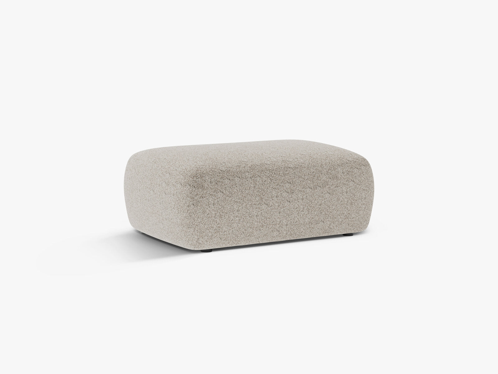 Micadoni Hocker Kate 1-Sitzer Strukturierter Stoff Puente Beige Melange