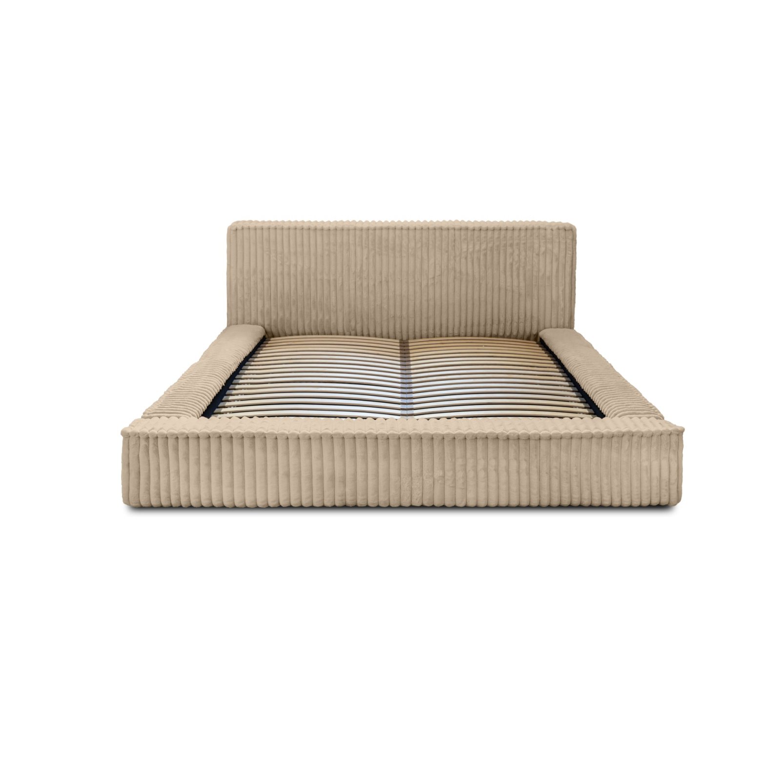 Polsterbett Lento Softcord mit Fellstruktur 180x200 mit Metallrahmen Vito 26