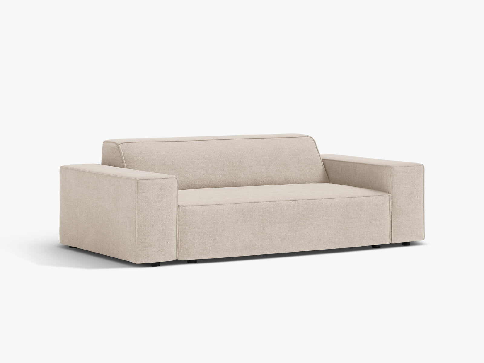 Micadoni Jodie Sofa 2-Sitzer Strukturierter Stoff Liberty Beige