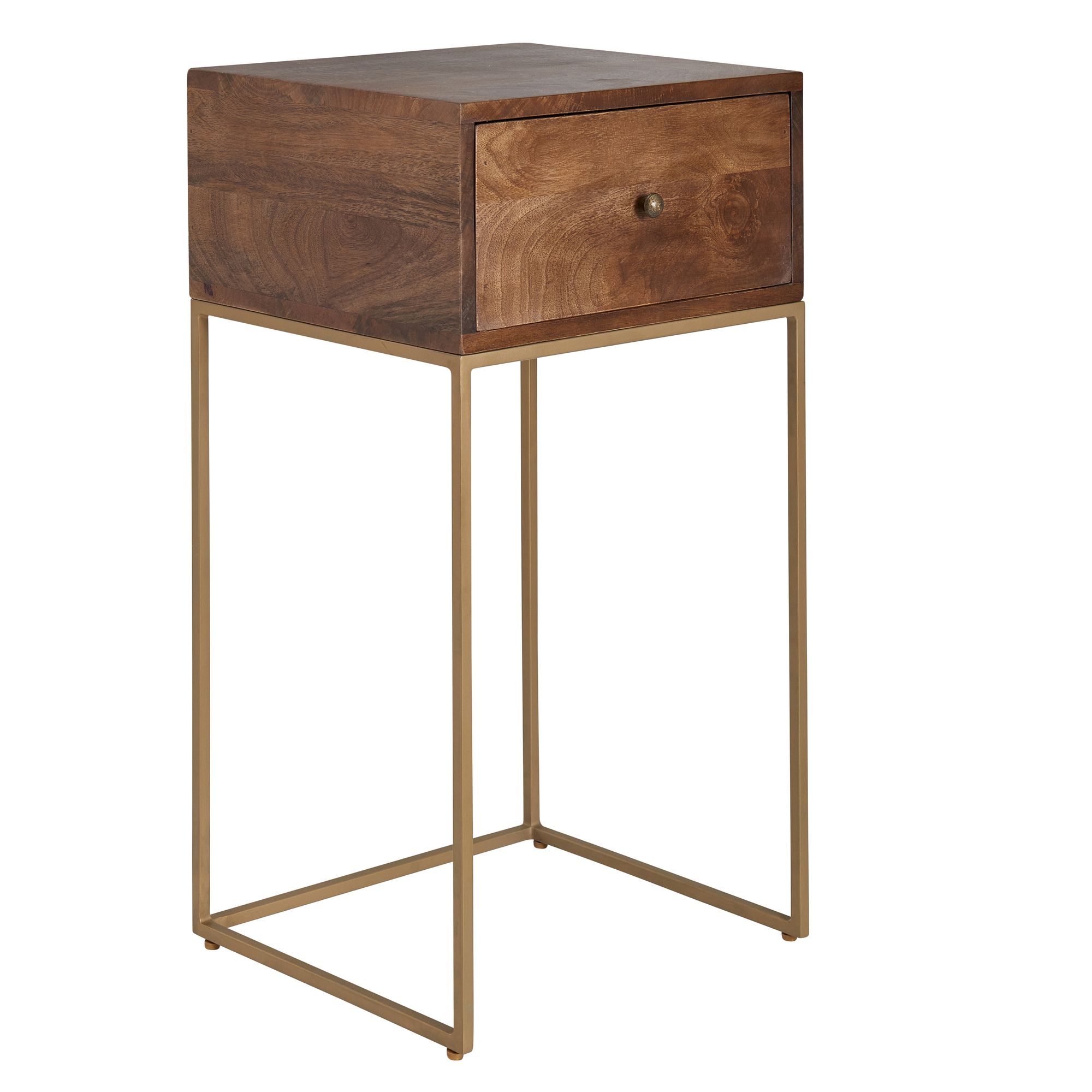 Nachttisch Tingvoll Massivholz Gold 40 × 35 × 75,5 cm
