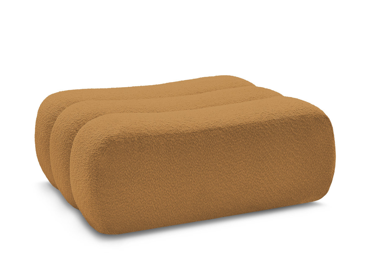 Bobochic Azra Pouf Bouclé-Stoff Gelb