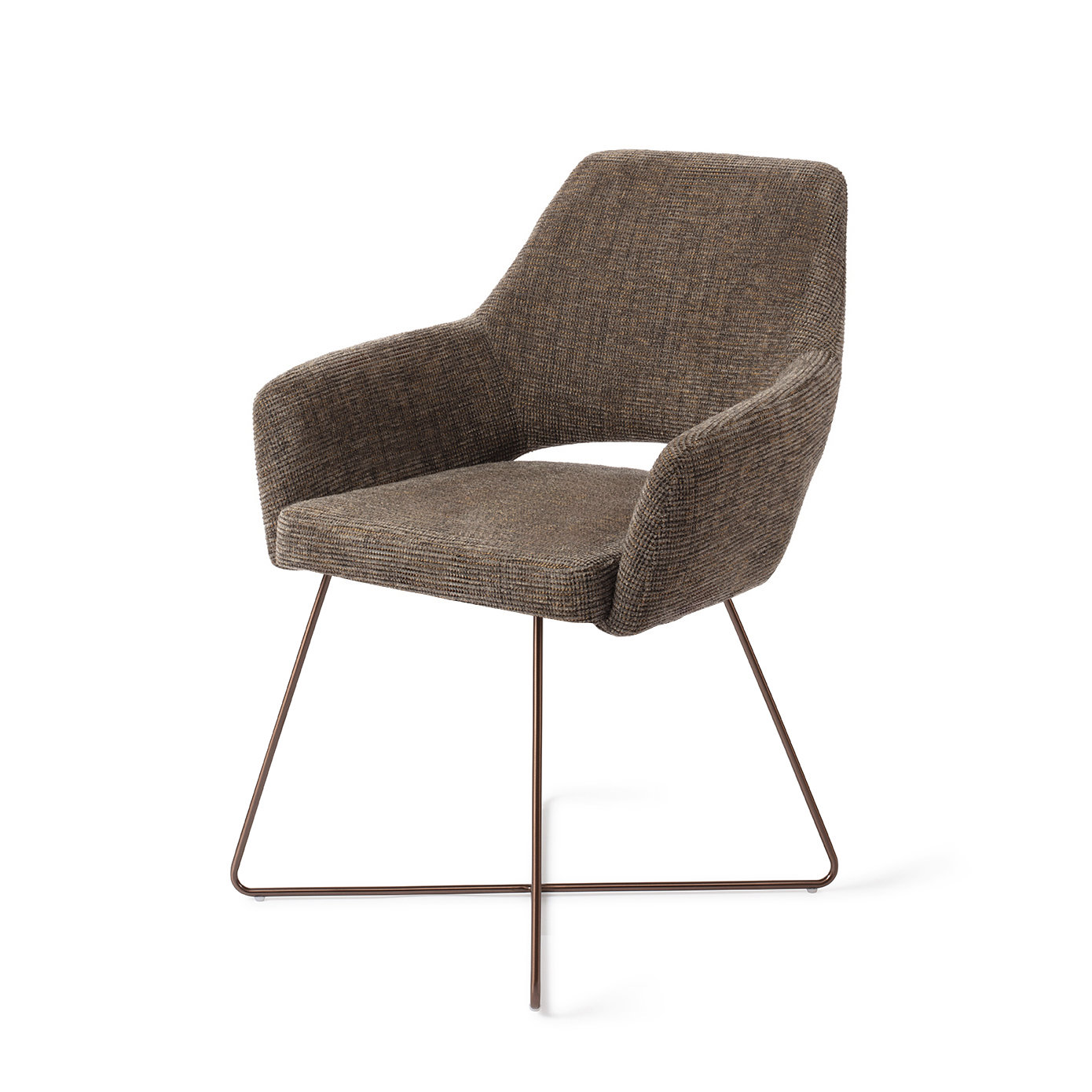 Jesper Home Esszimmerstuhl Yanai Checked Chestnut Cross Rose