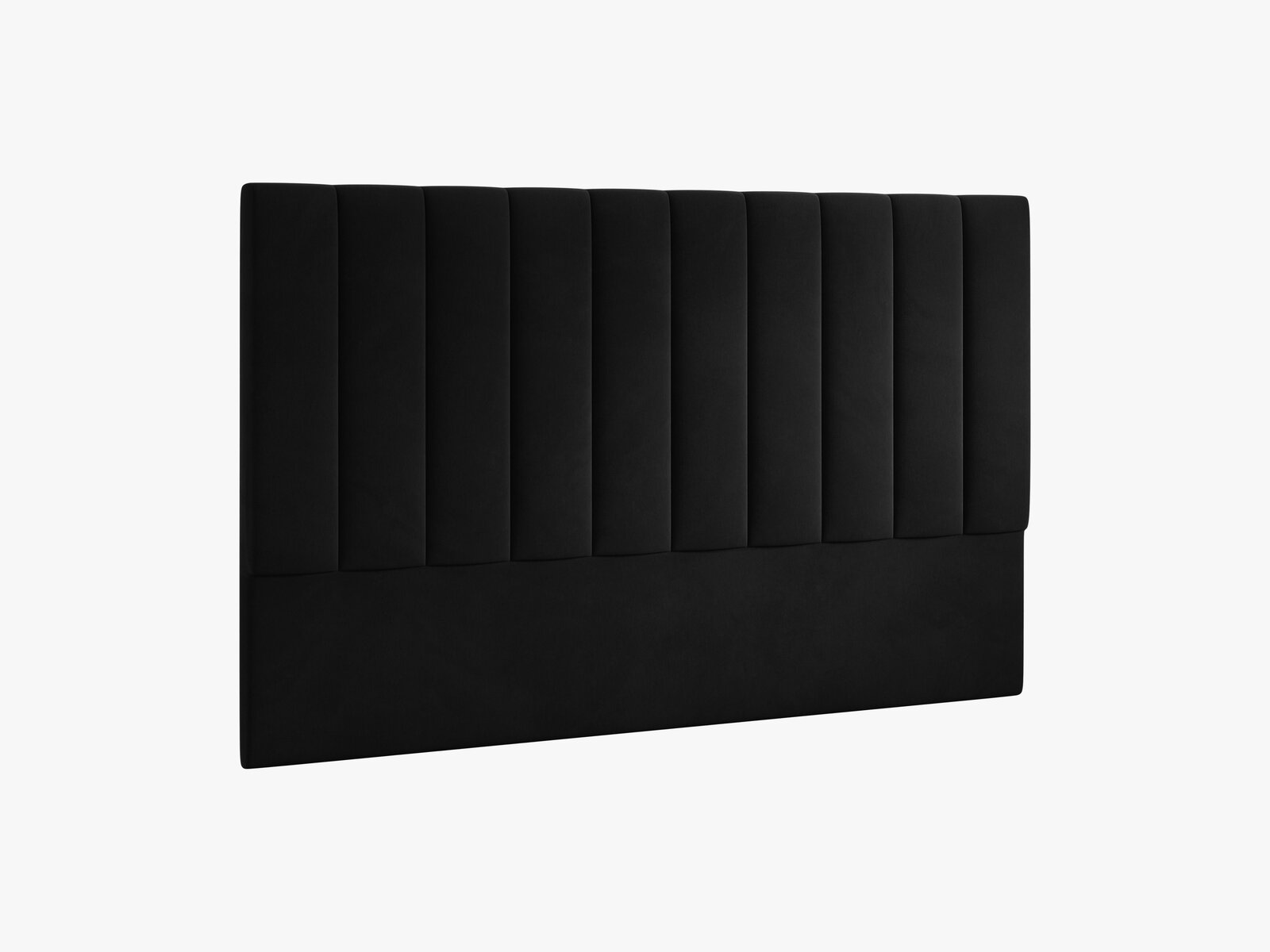 Micadoni Marl Polster-Kopfteil Samt Magic Velvet Schwarz 200x120