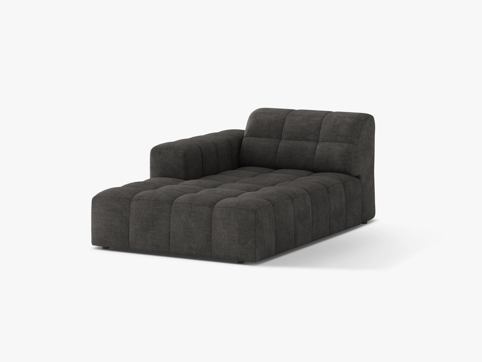 Micadoni Jennifer Chaiselongue Links Chenille Eden Dunkelgrau