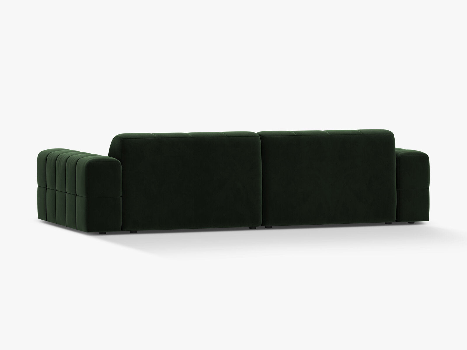 Micadoni Sofa Jennifer 4-Sitzer Samt Venus Flaschengrün