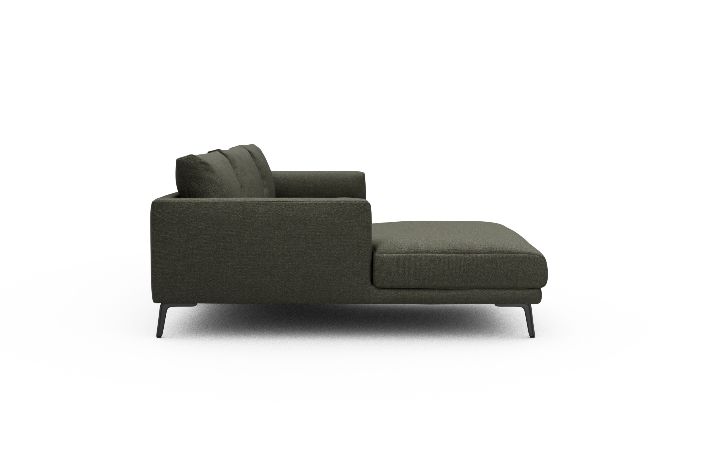Ecksofa Karl Chaiselongue links mit 2,5-Sitzer Sama-Winter-Moss