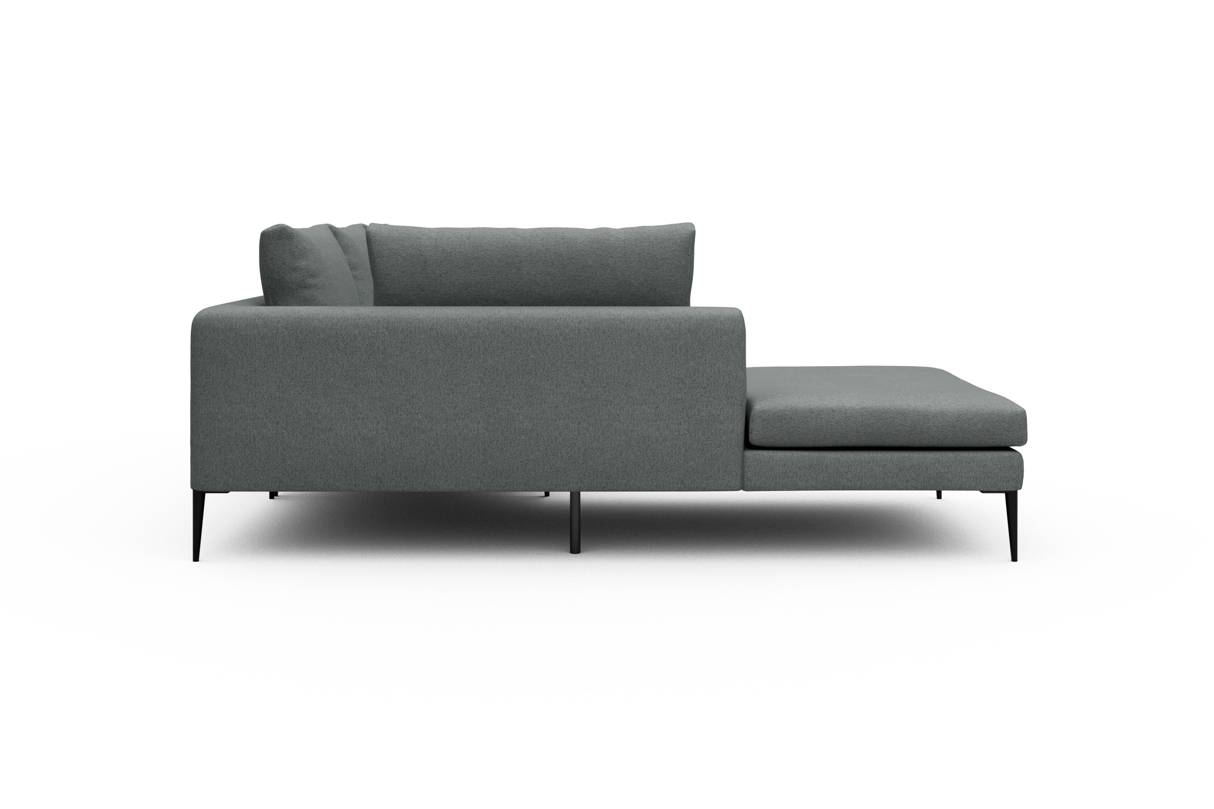 Ecksofa Paul Relax-Ecke links mit 2-Sitzer Denari-Soft-Grey