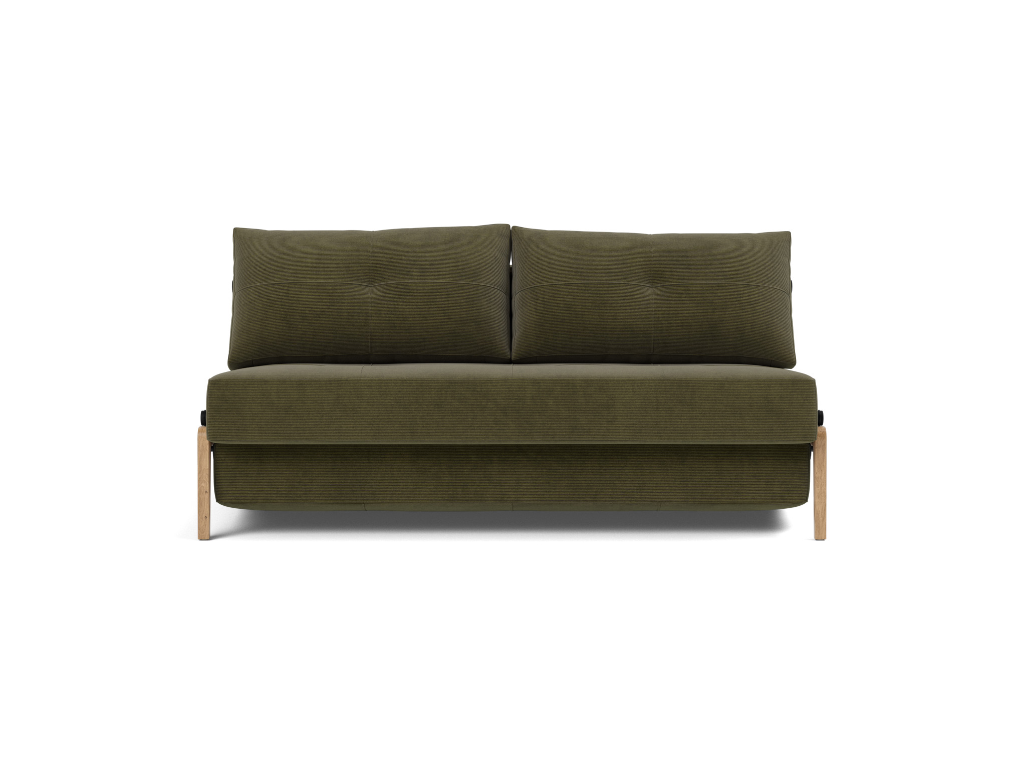Schlafsofa Cubed 160 Kord Cordufine 316-Pine-Green Beine Eiche
