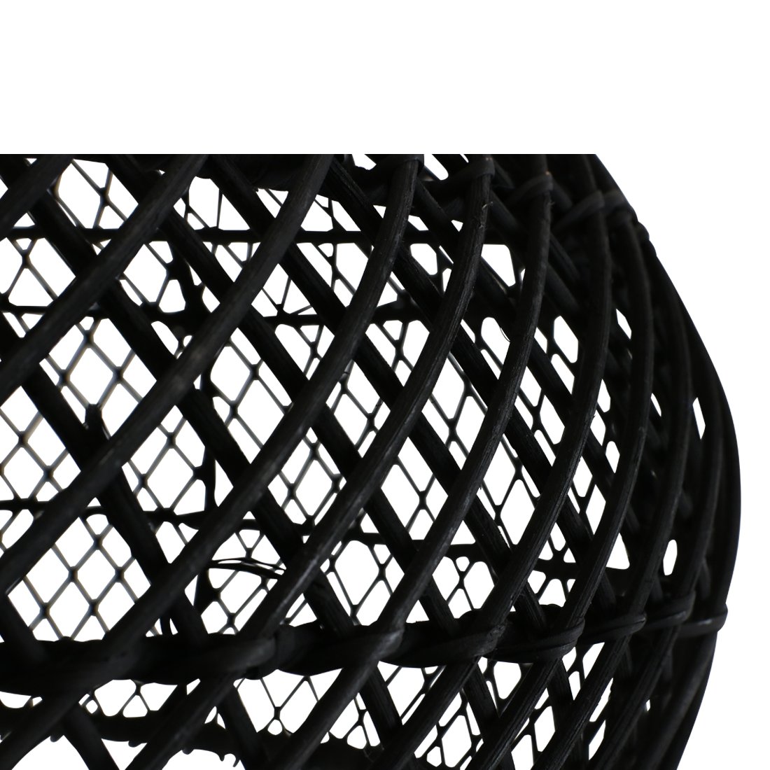 Raw Materials Maze Rattan-Hängelampe schwarz Ø 42x36cm