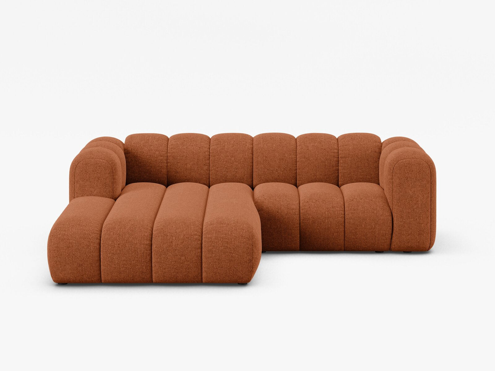 Micadoni Modulares Ecksofa Lupine 3-Sitzer Links Chenille Eden Ziegel