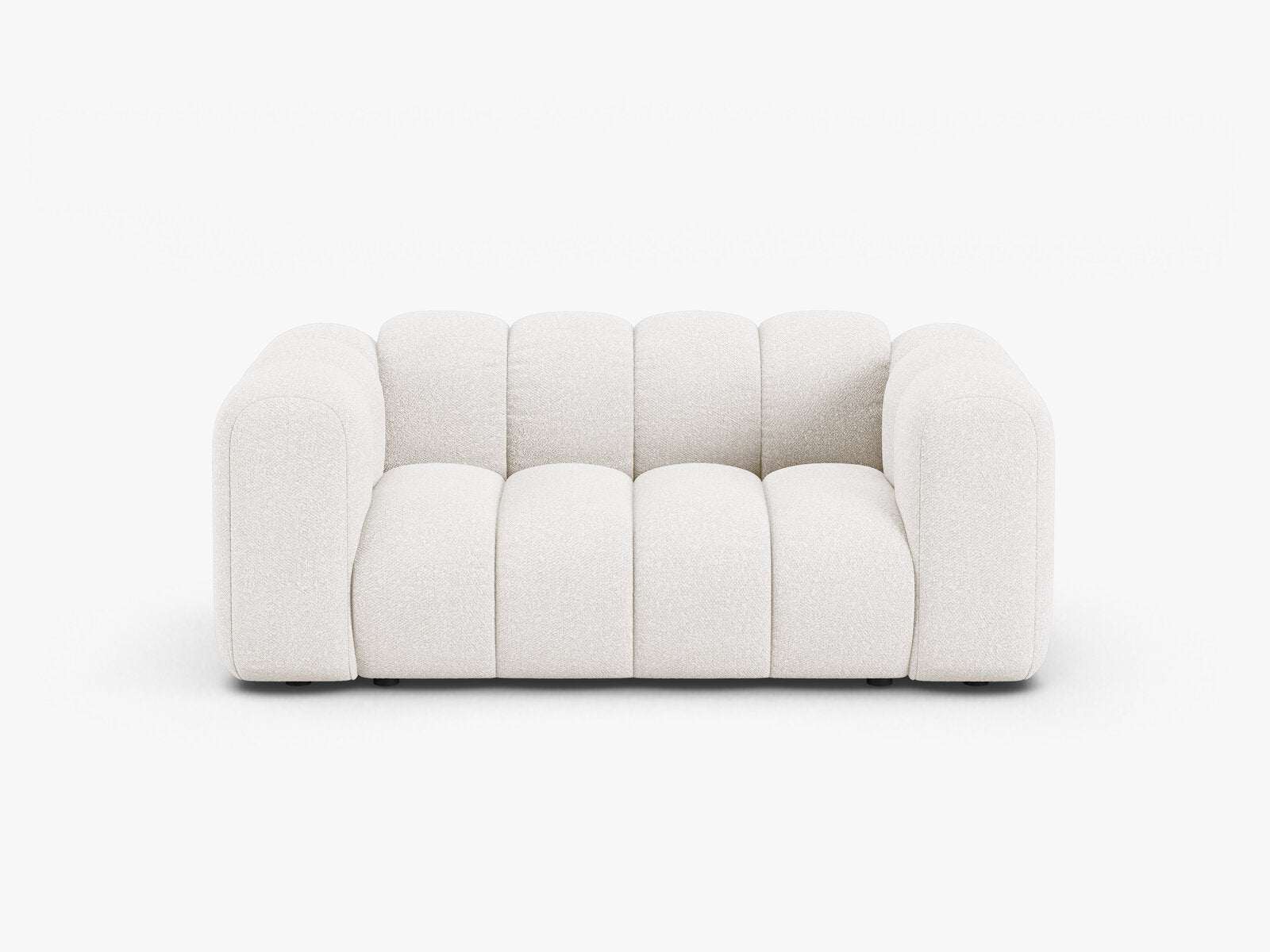 Micadoni Sofa Lupine 2-Sitzer kleine Version Boucle Baloo Weiß