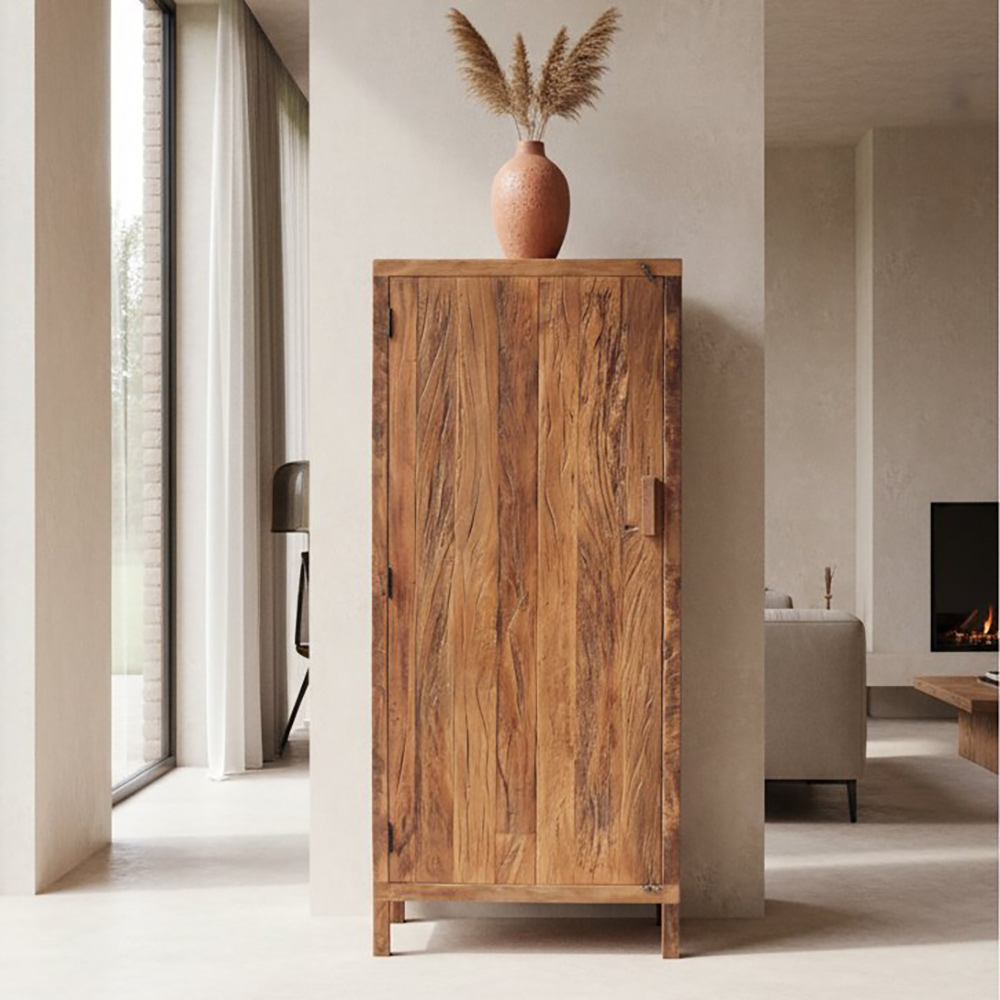 Raw Materials Schrank Teak Recyclingholz 180cm