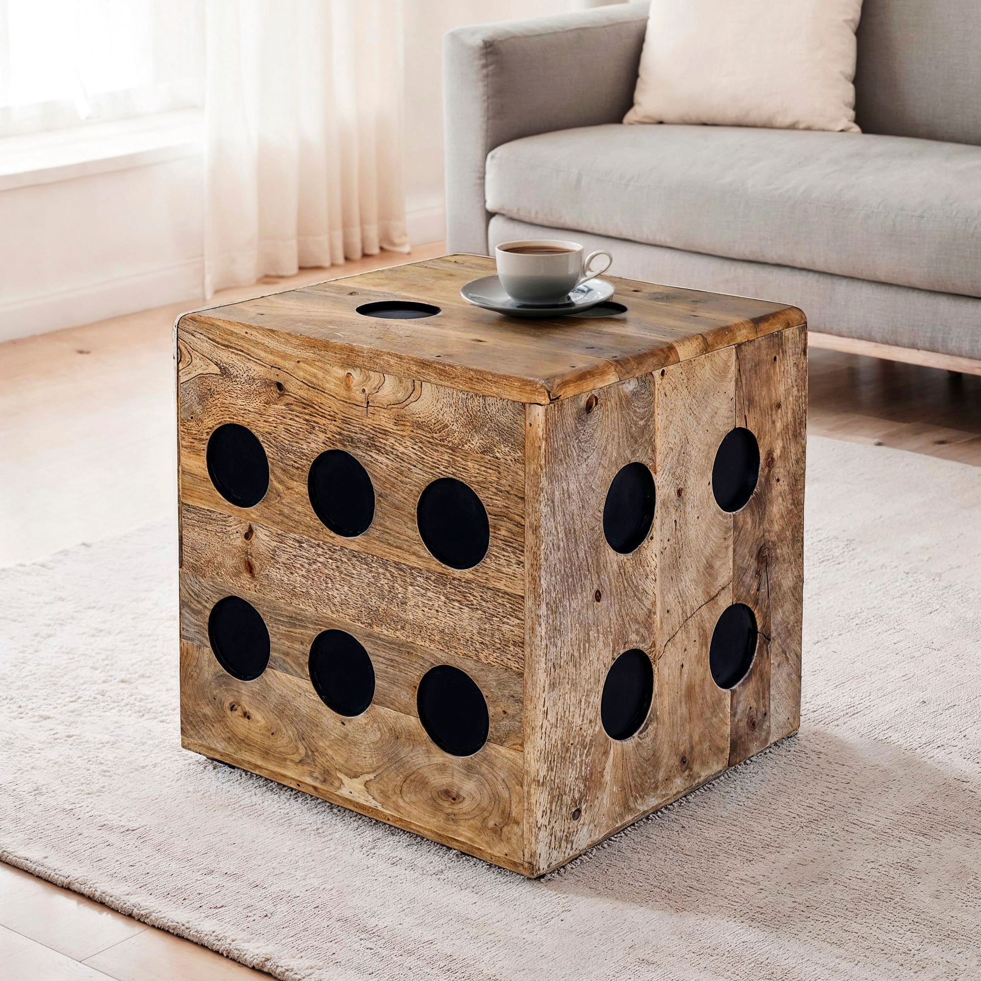 Sitzhocker Hansnes Mango Massivholz 41 × 41 × 41 cm